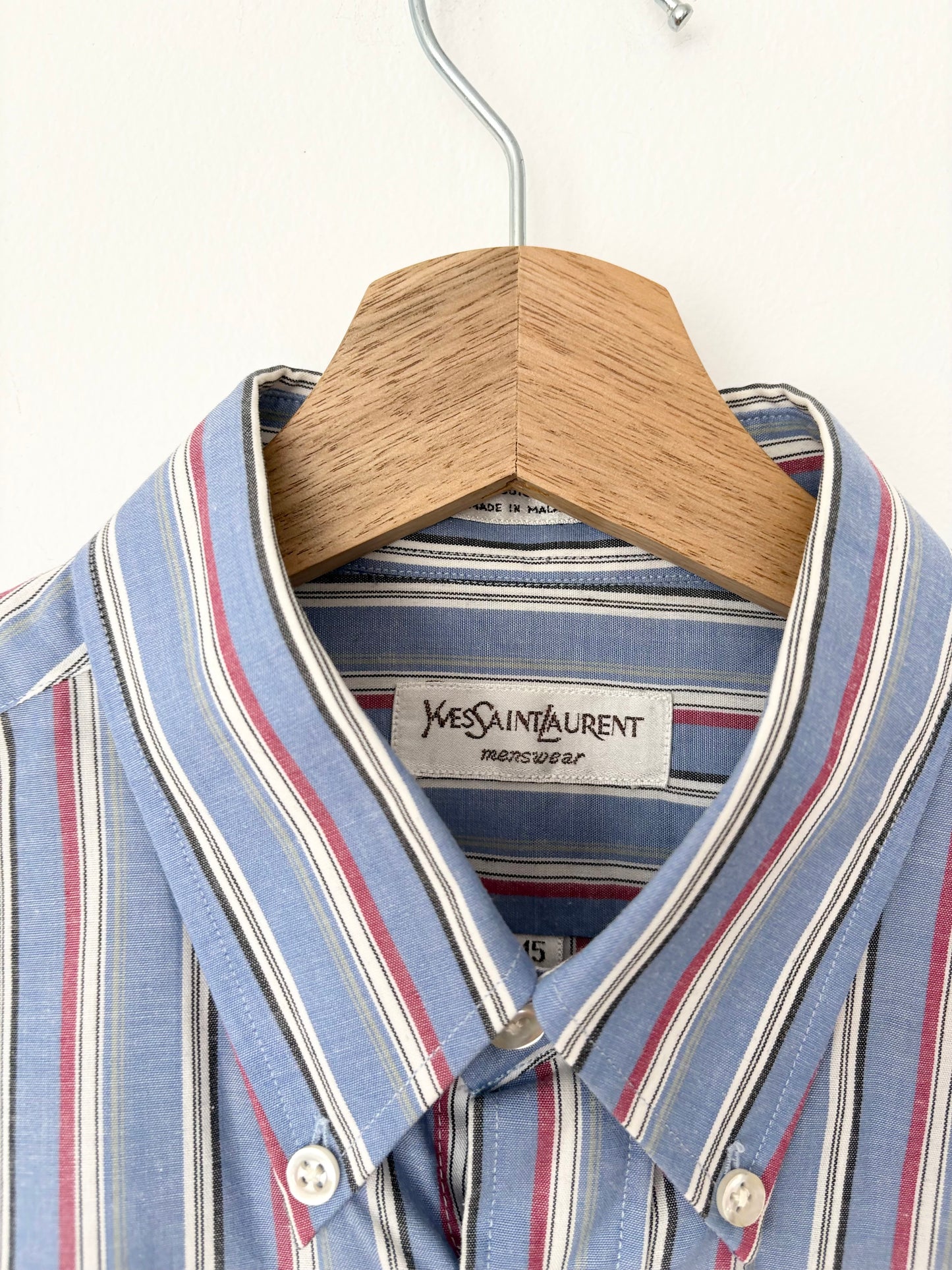 Vintage Yves St-Laurent stripe button up shirt S-L