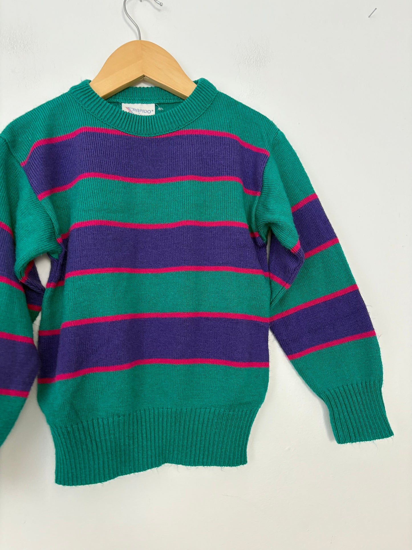 Vintage stripe knit sweater 4Y