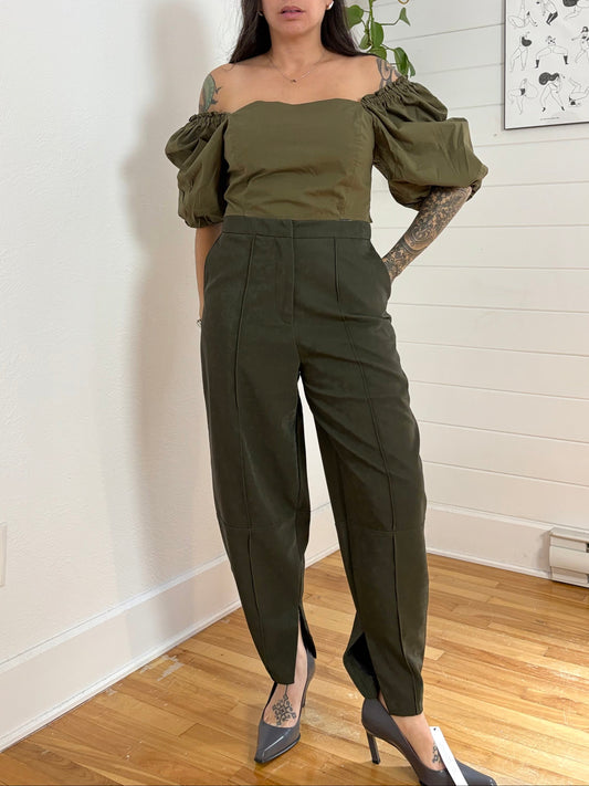 Jason Wu puff sleeve crop top XL