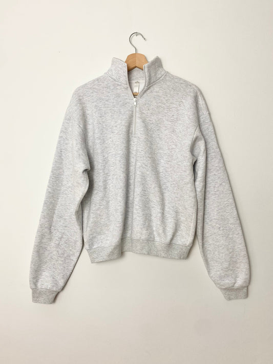 Skims cropped half zip pull over