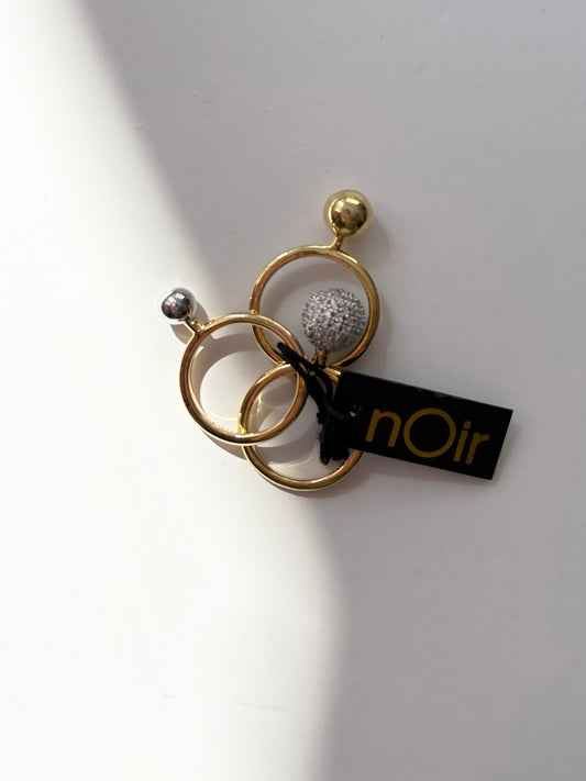 Noir NYC gold plated sylvia stackable ring set