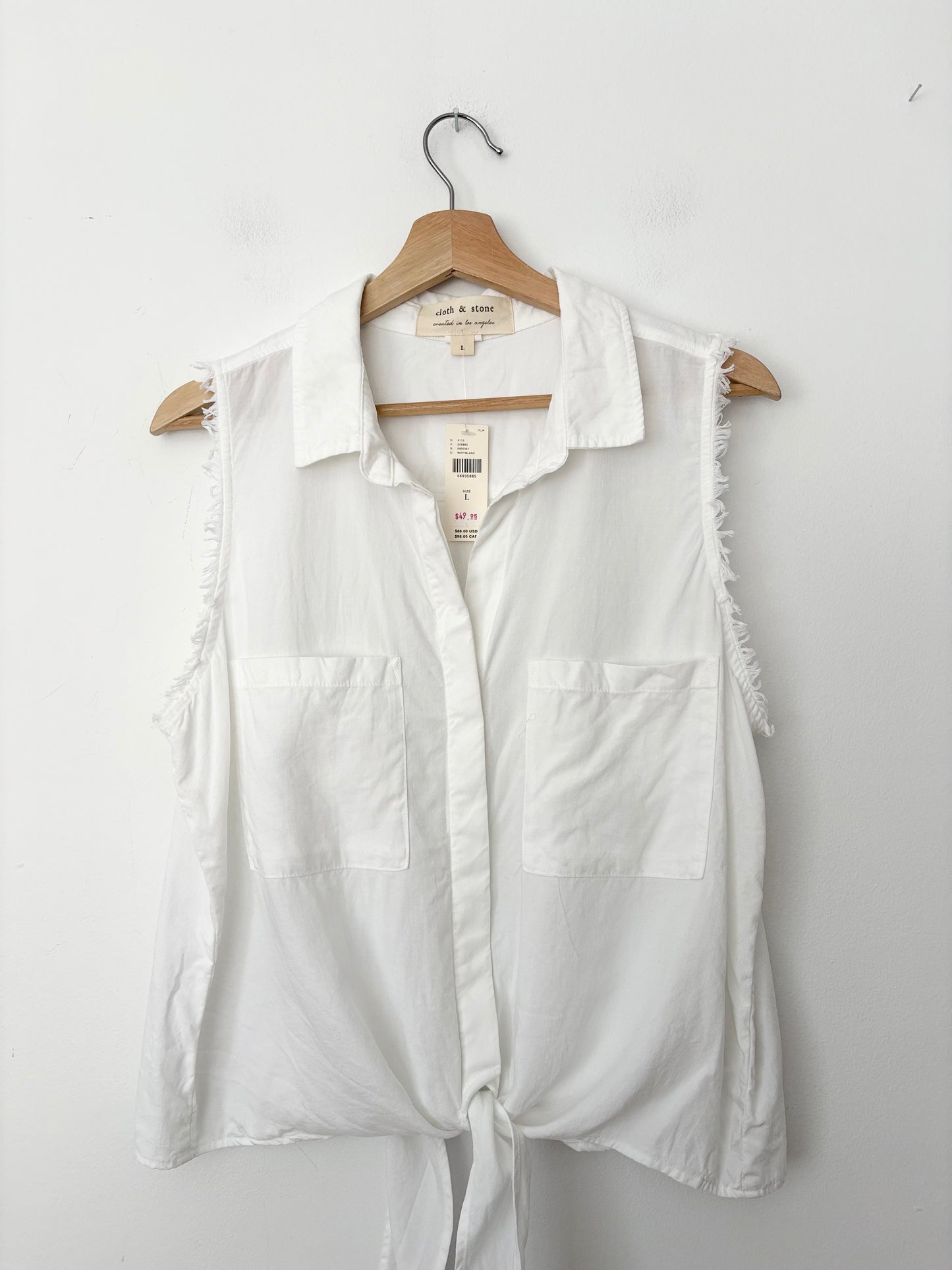 Chemisier sans manches noué sur le devant Cloth & Stone, taille L