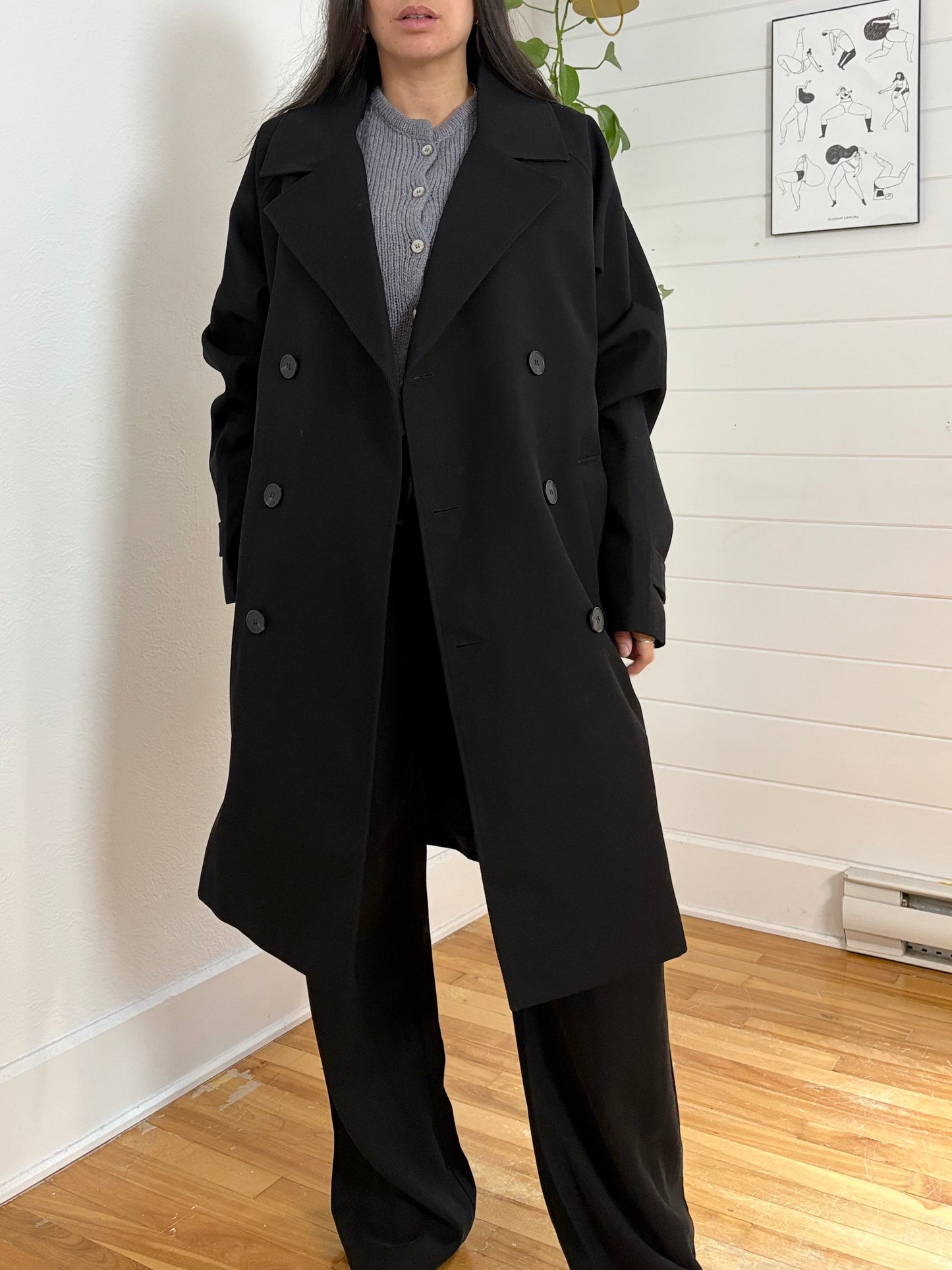 The Kooples Violette double breasted wool blend coat M-XL