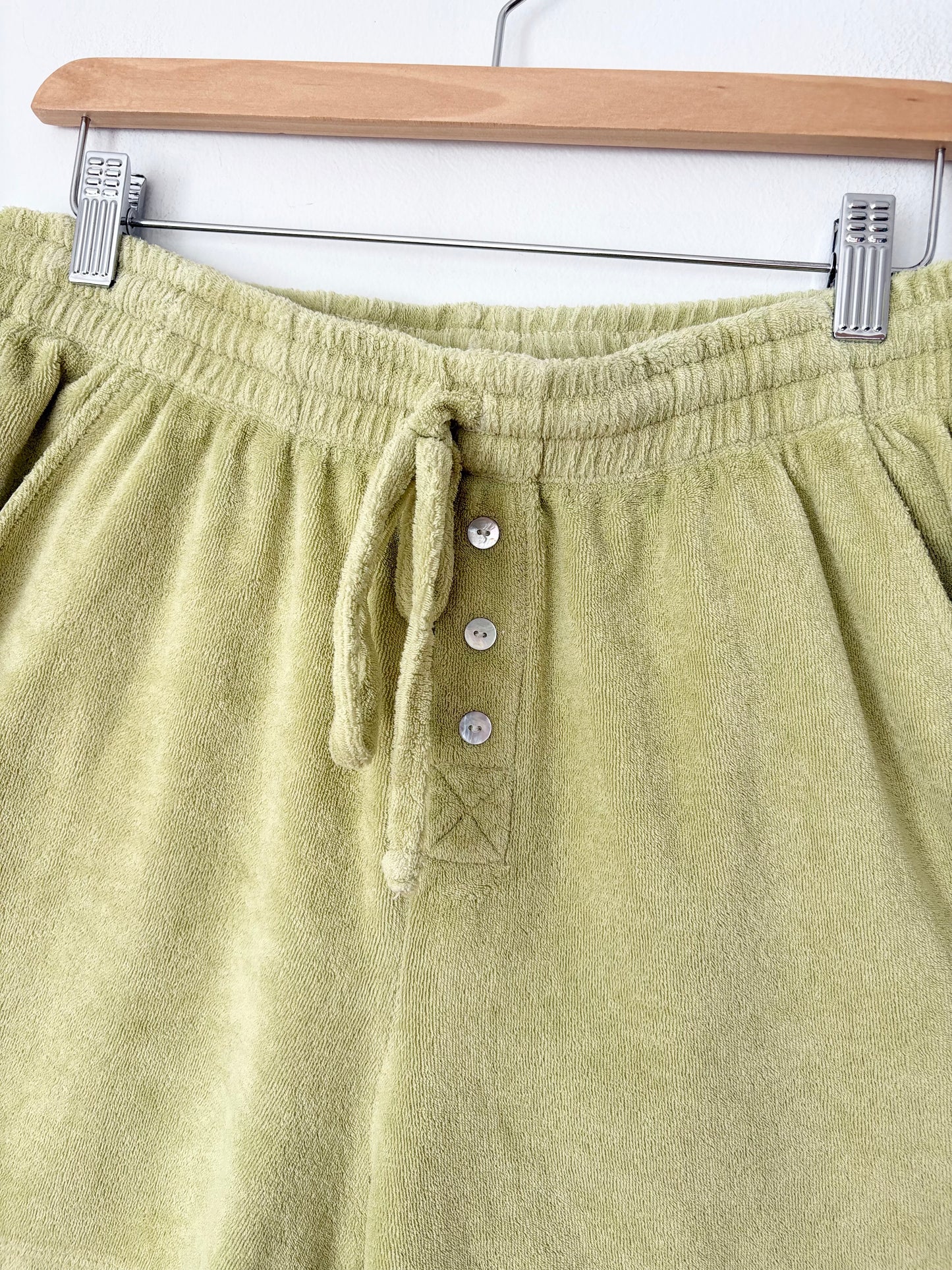 Donni terrycoth henley shorts Large
