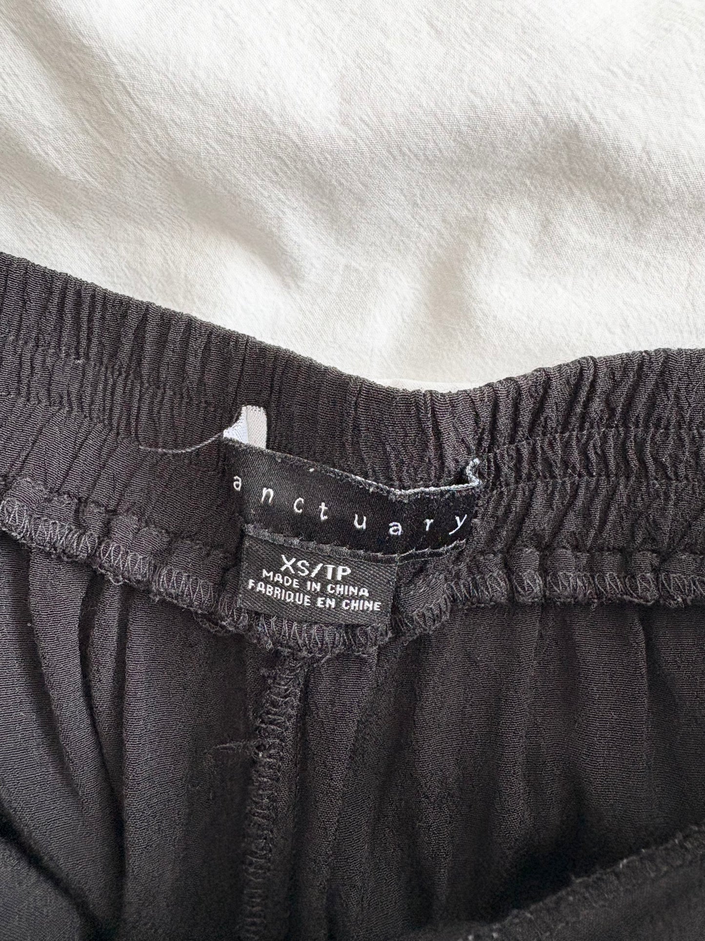 Sanctuary wide leg crepe crop trousers XS