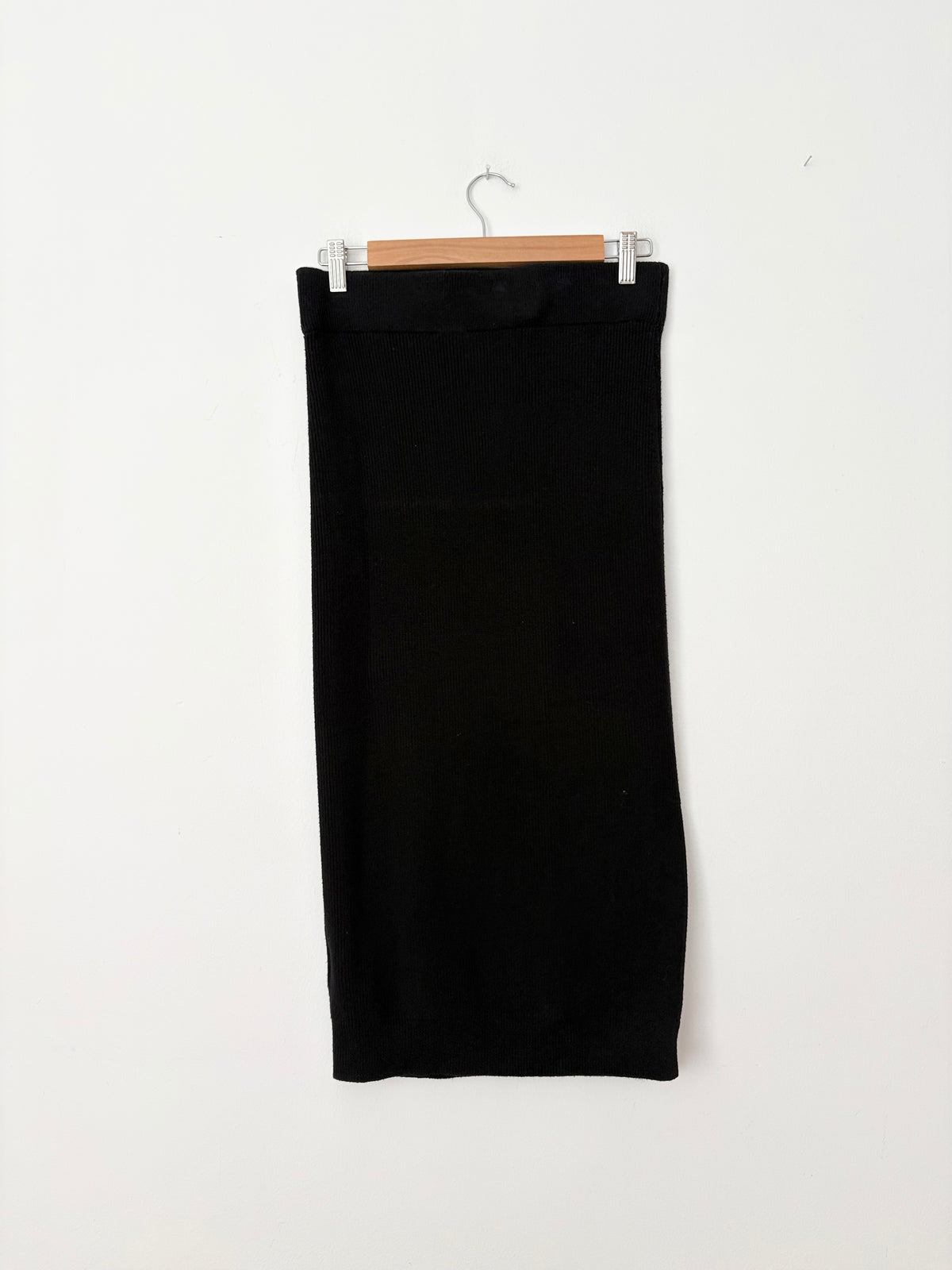 White + Warren ribbed knit midi skirt Small