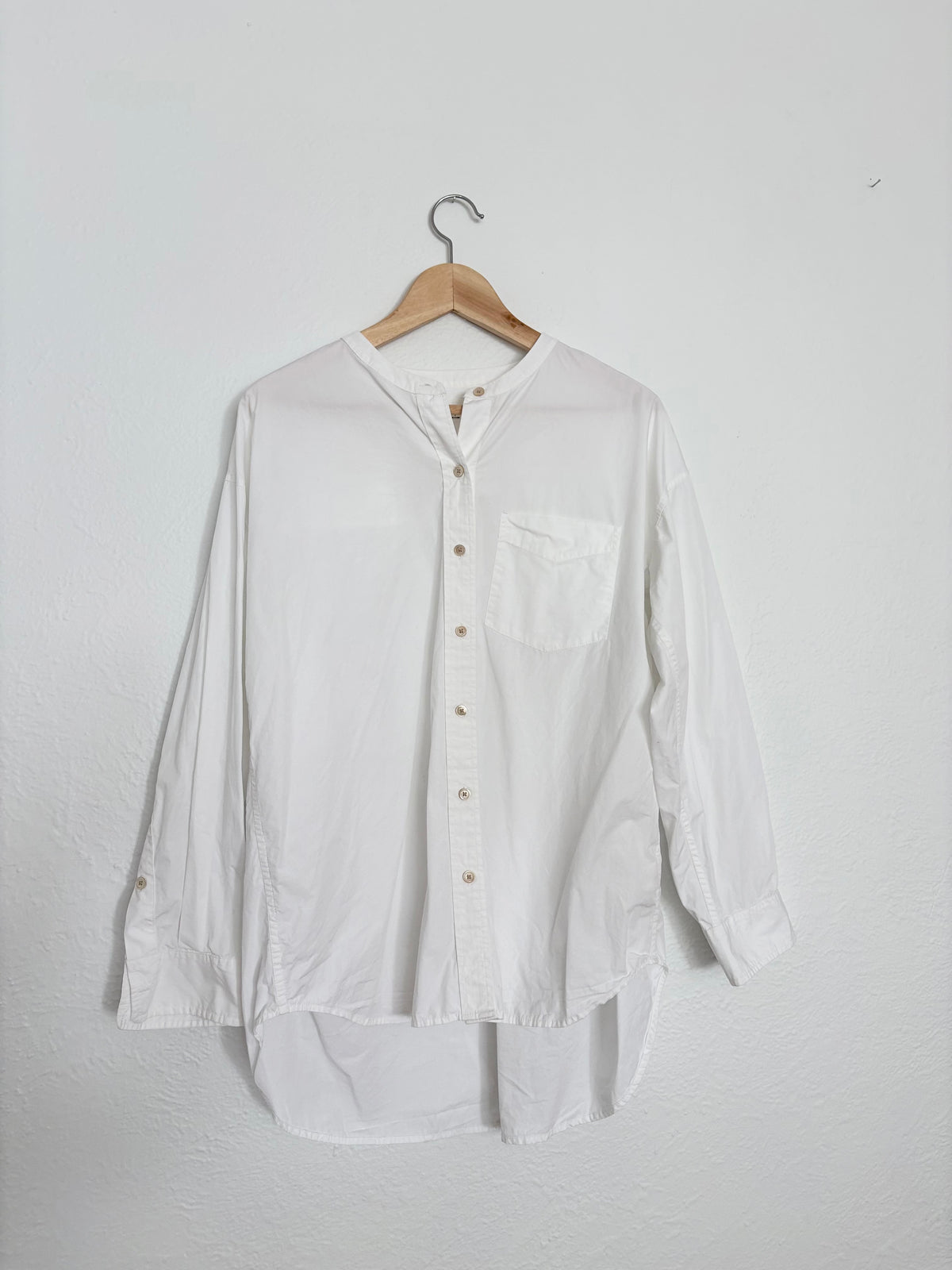 Chemise décontractée sans col Wilfred Taille S