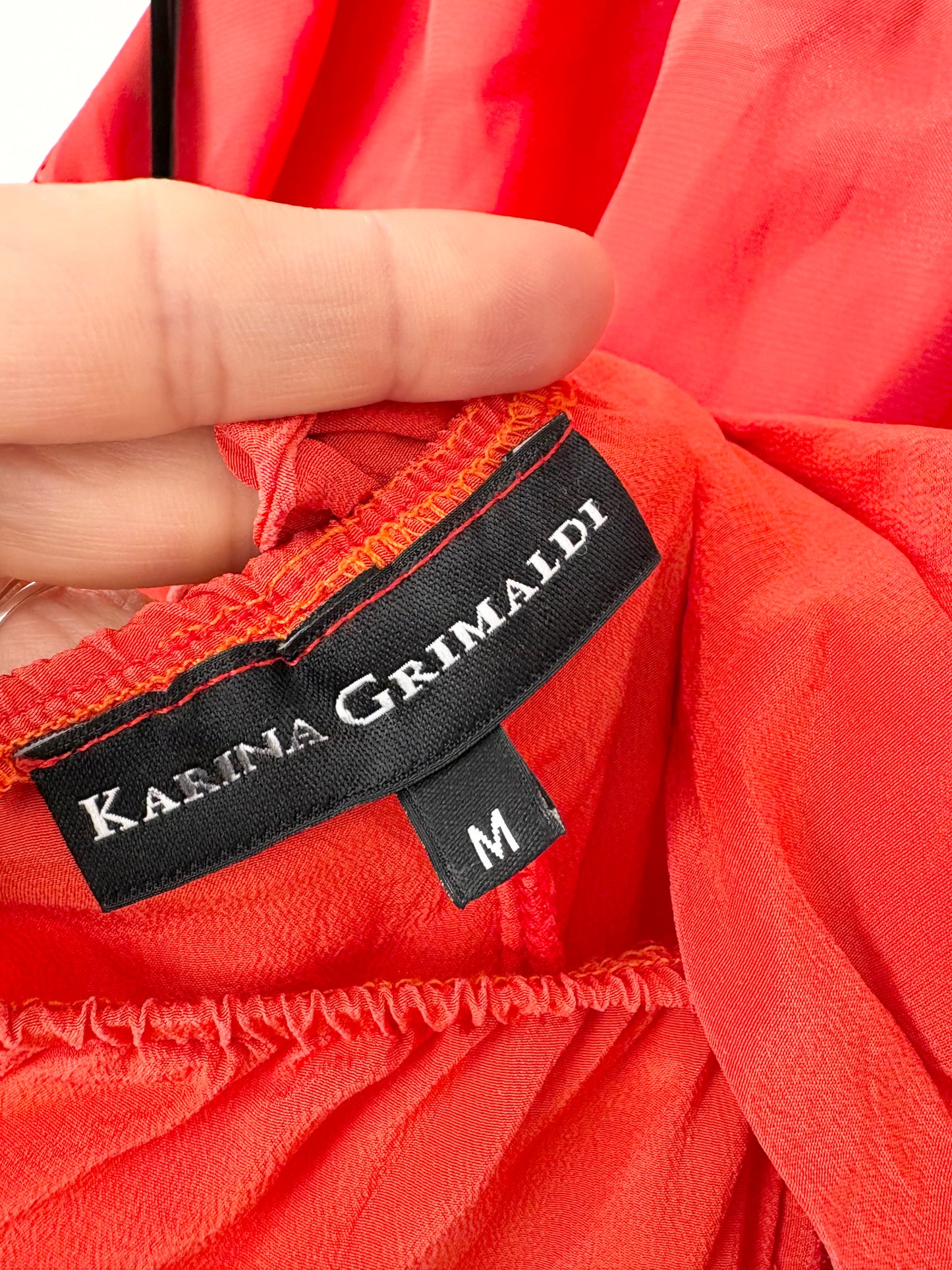Combinaison en soie à dos nu Karina Grimaldi Taille M