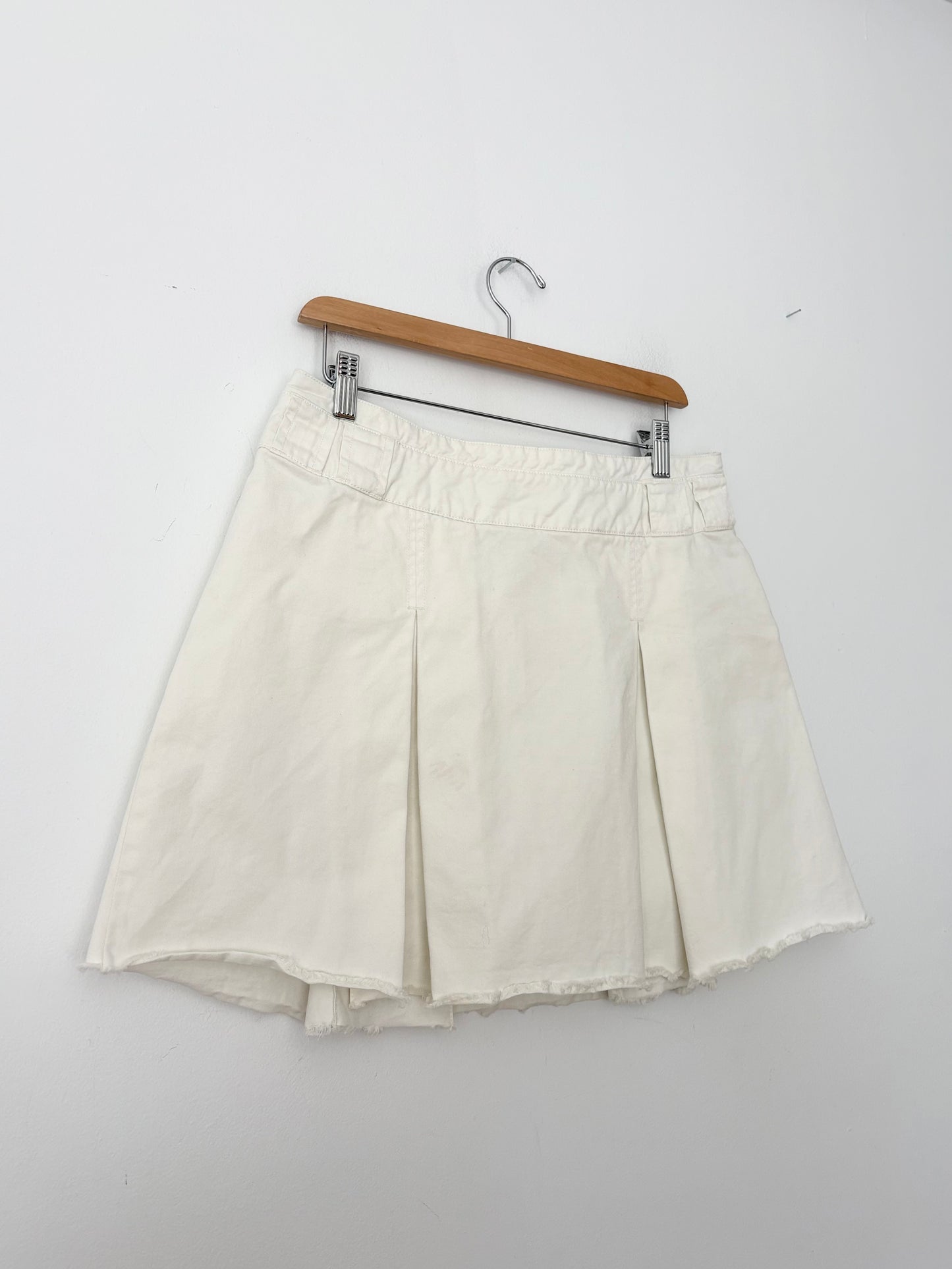 Mini-jupe plissée en jean Free People M/L