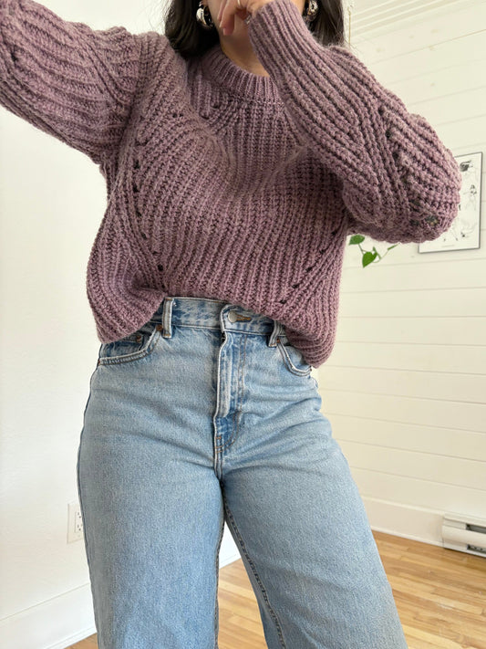 Frank & Oak boxy wool blend sweater Small