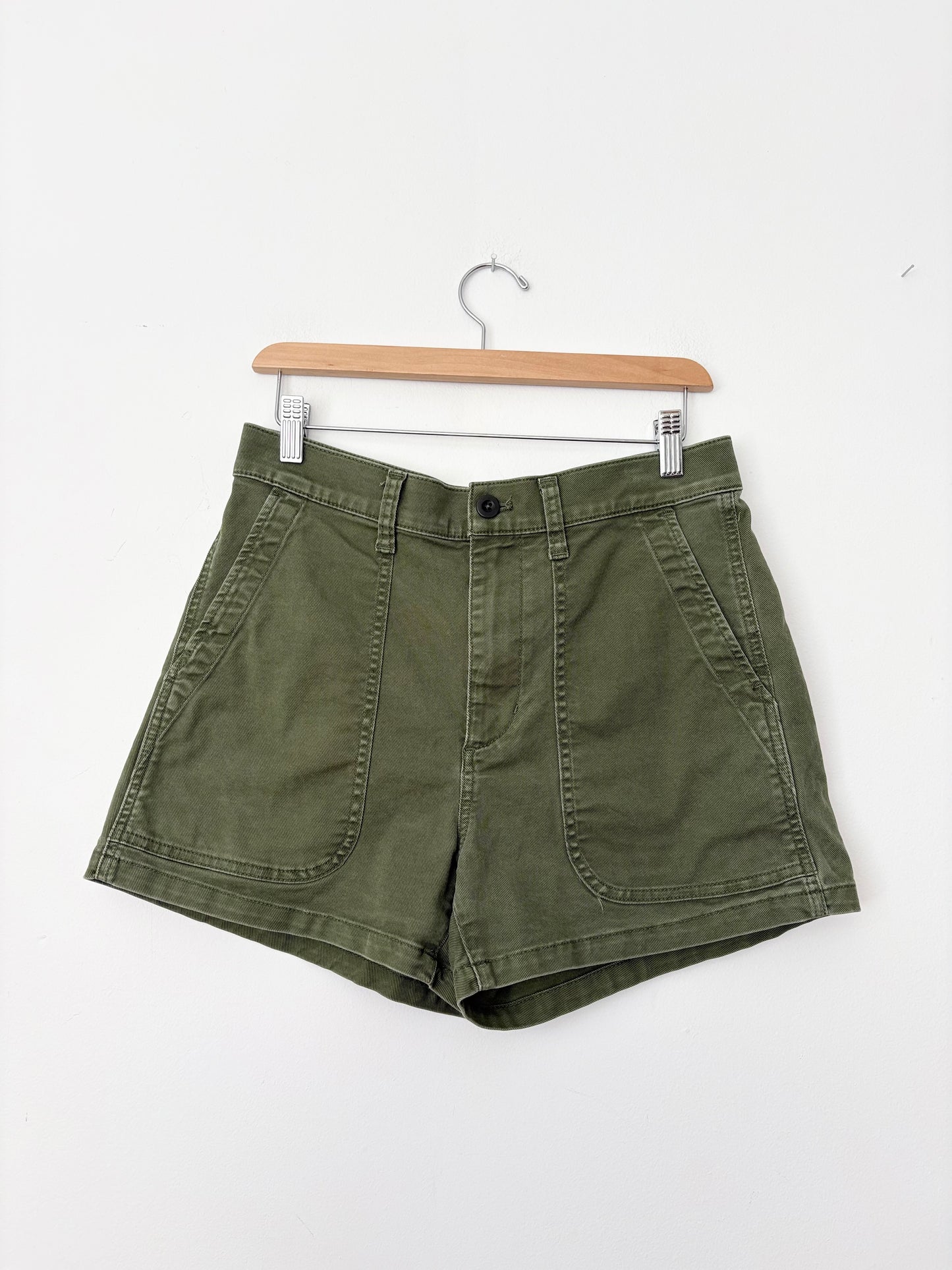 Short Madewell The Perfect Vintage couleur kaki, taille W27/28