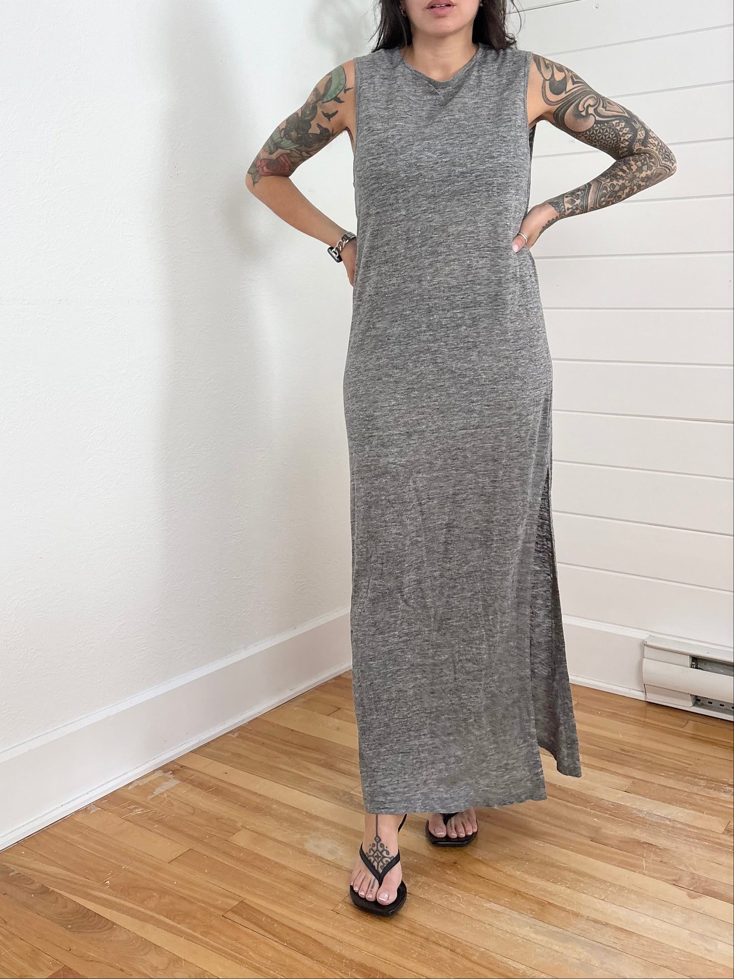 T.Alexander Wang linen sleeveless maxi dress Medium