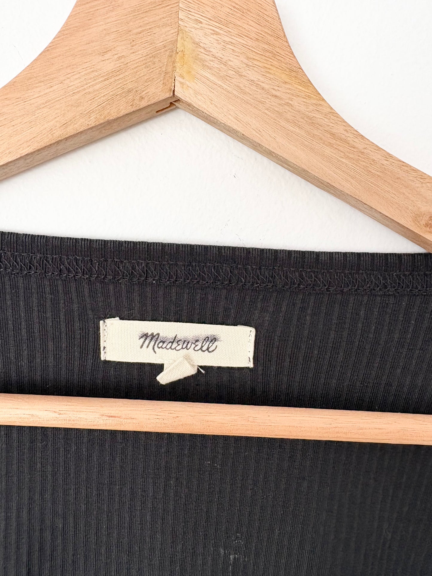 Haut court à manches longues et col carré Madewell, taille M