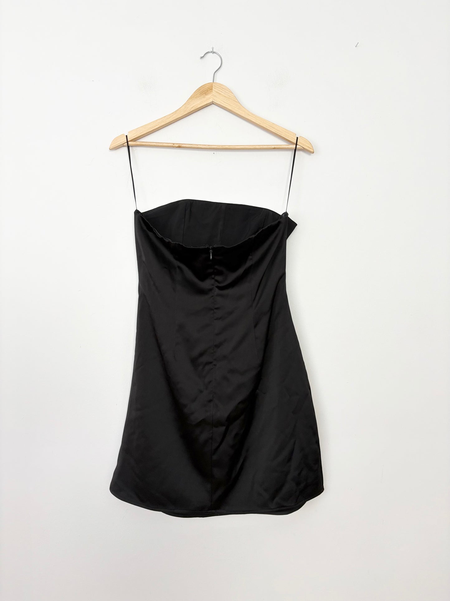 WAYF kenny Satin strapless mini dress Medium