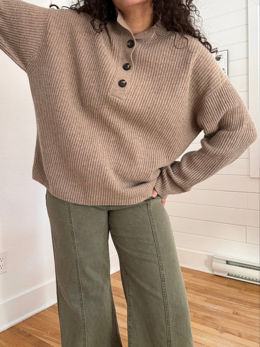 T-shirt Henley The Cocoon d'Everlane en laine et cachemire, taille L/XL