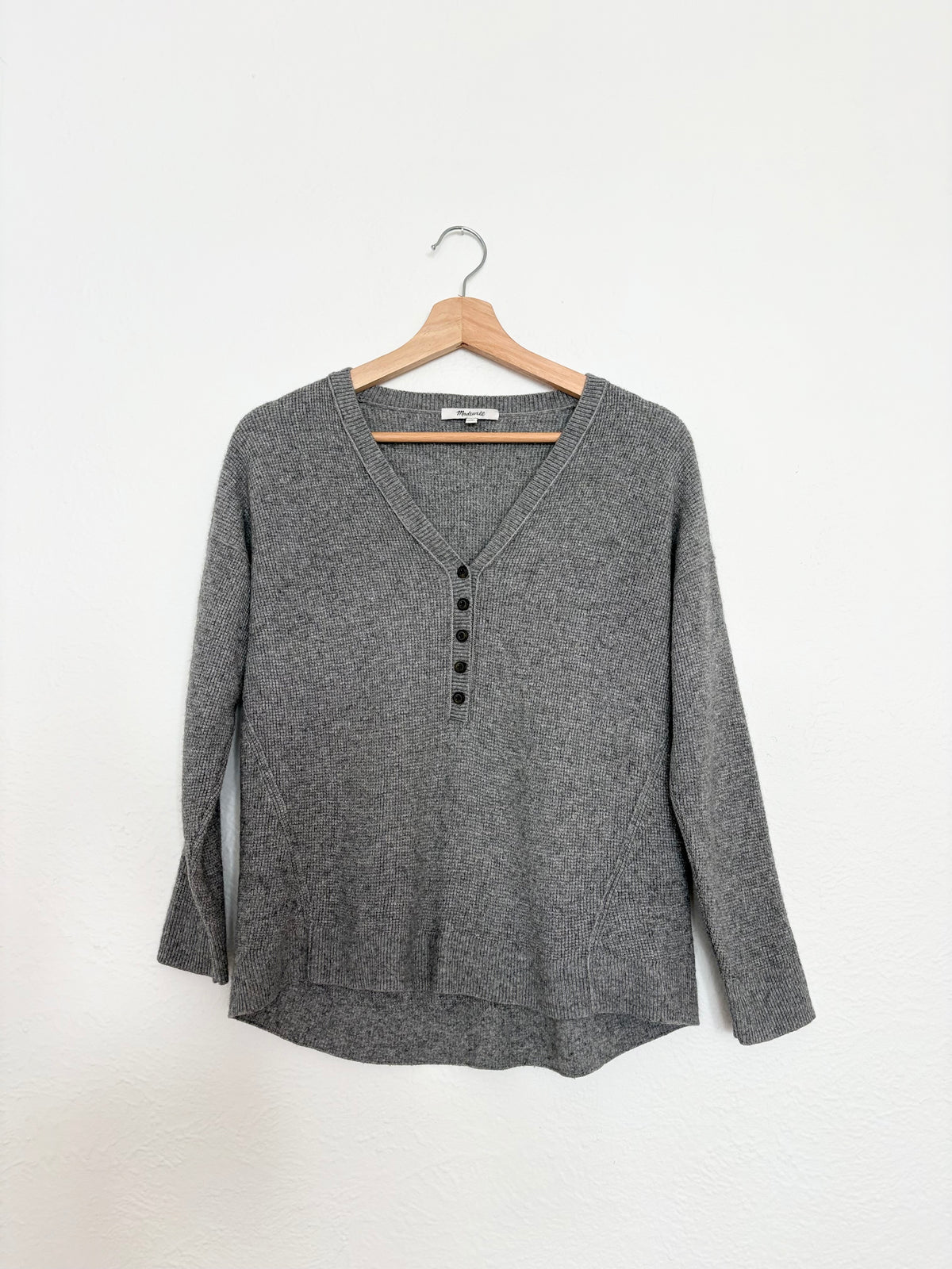 Madewell Asherton wool henley sweater XS