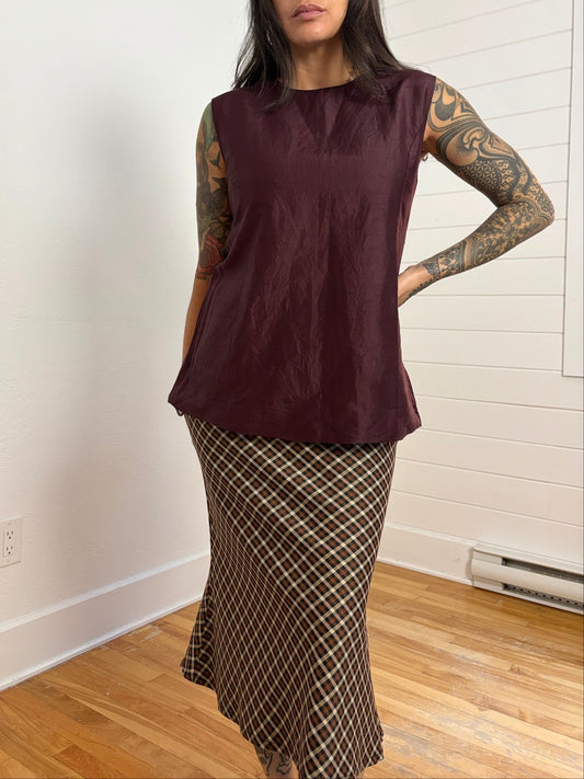 Wood wood silk sleeveless top Medium