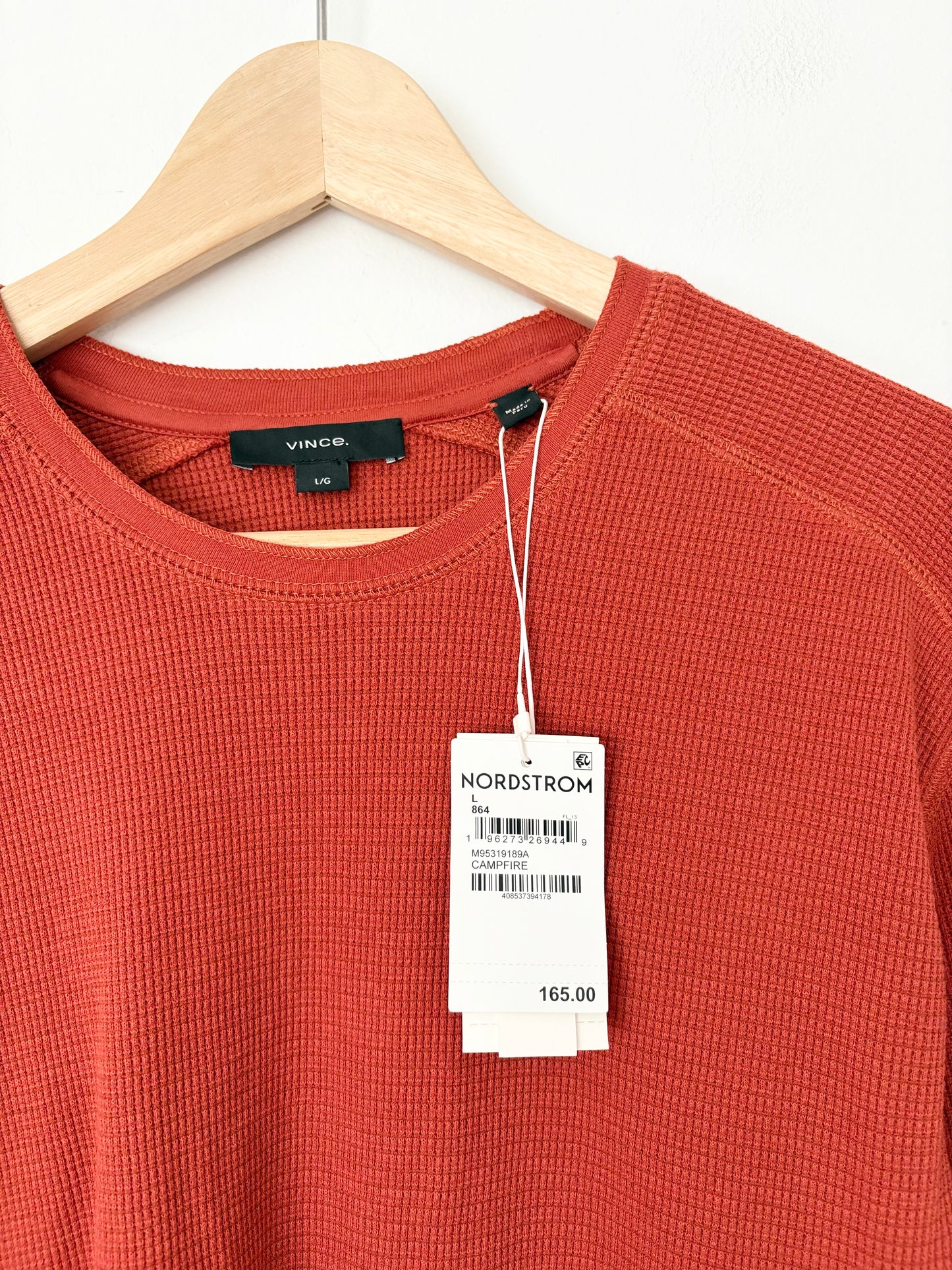 Vince pima cotton thermal long sleeve L/XL