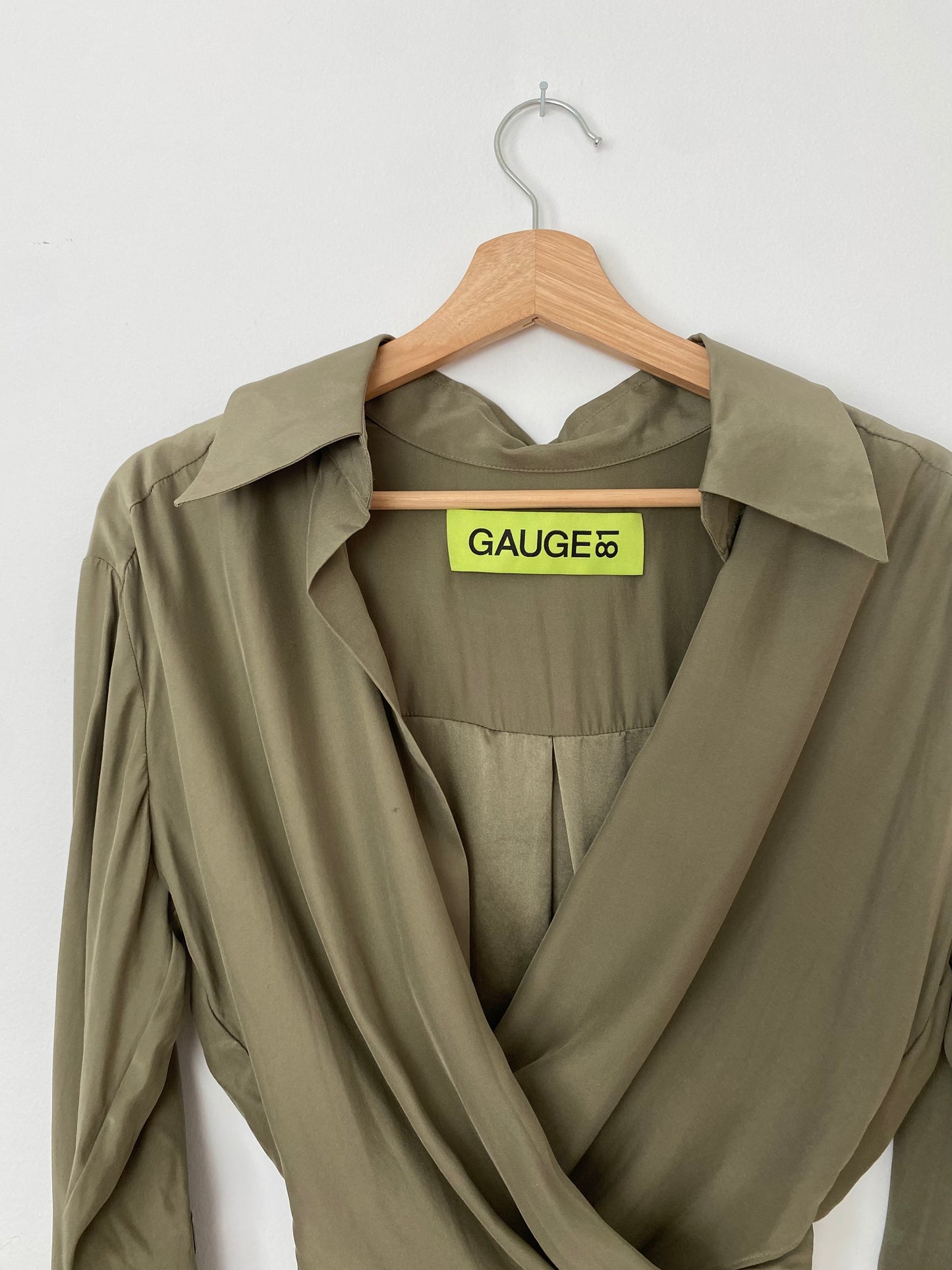 Gauge81 khaki Sabina blouse XS