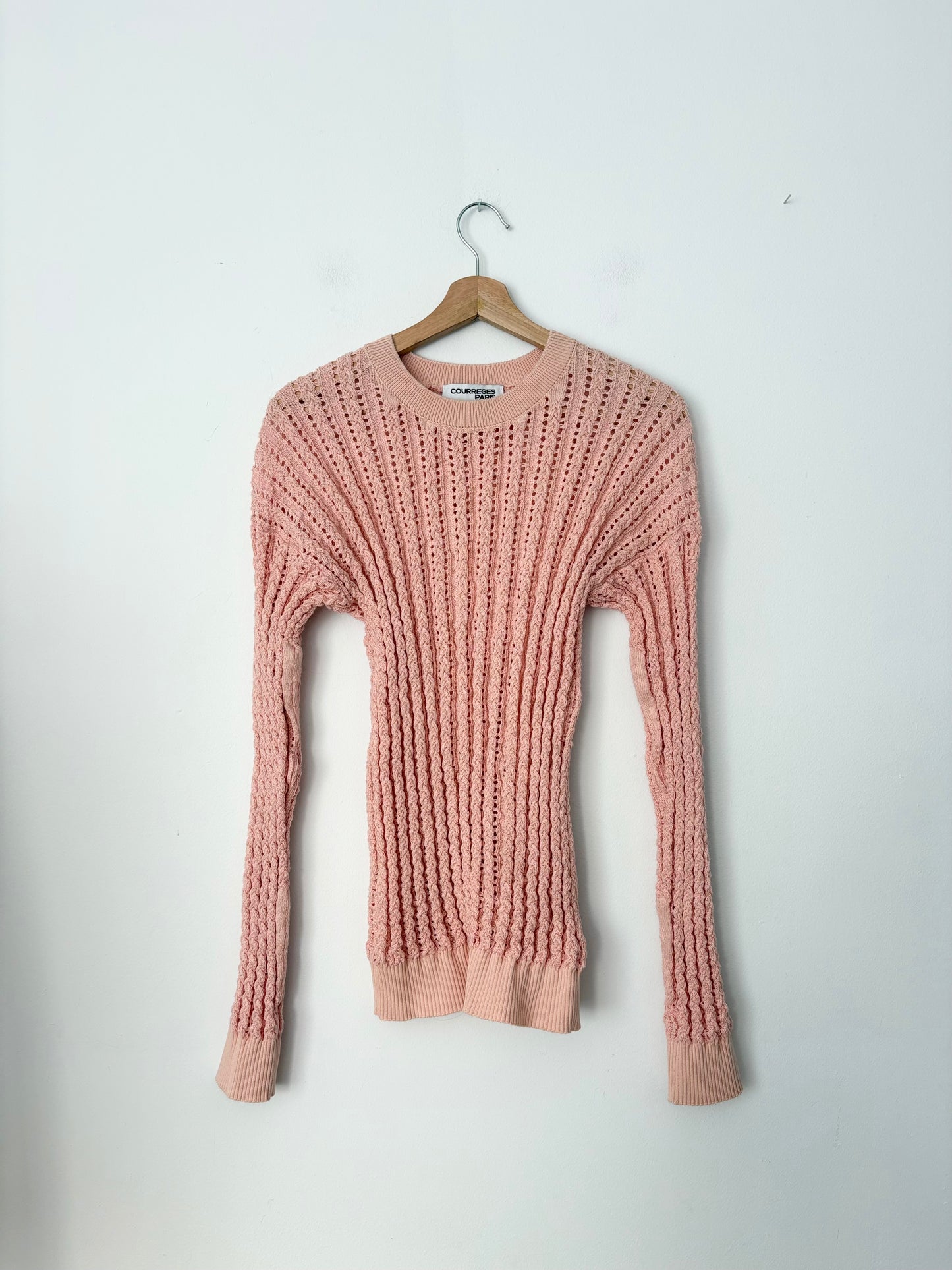 Pull maille ouverte Courrèges Paris S/M