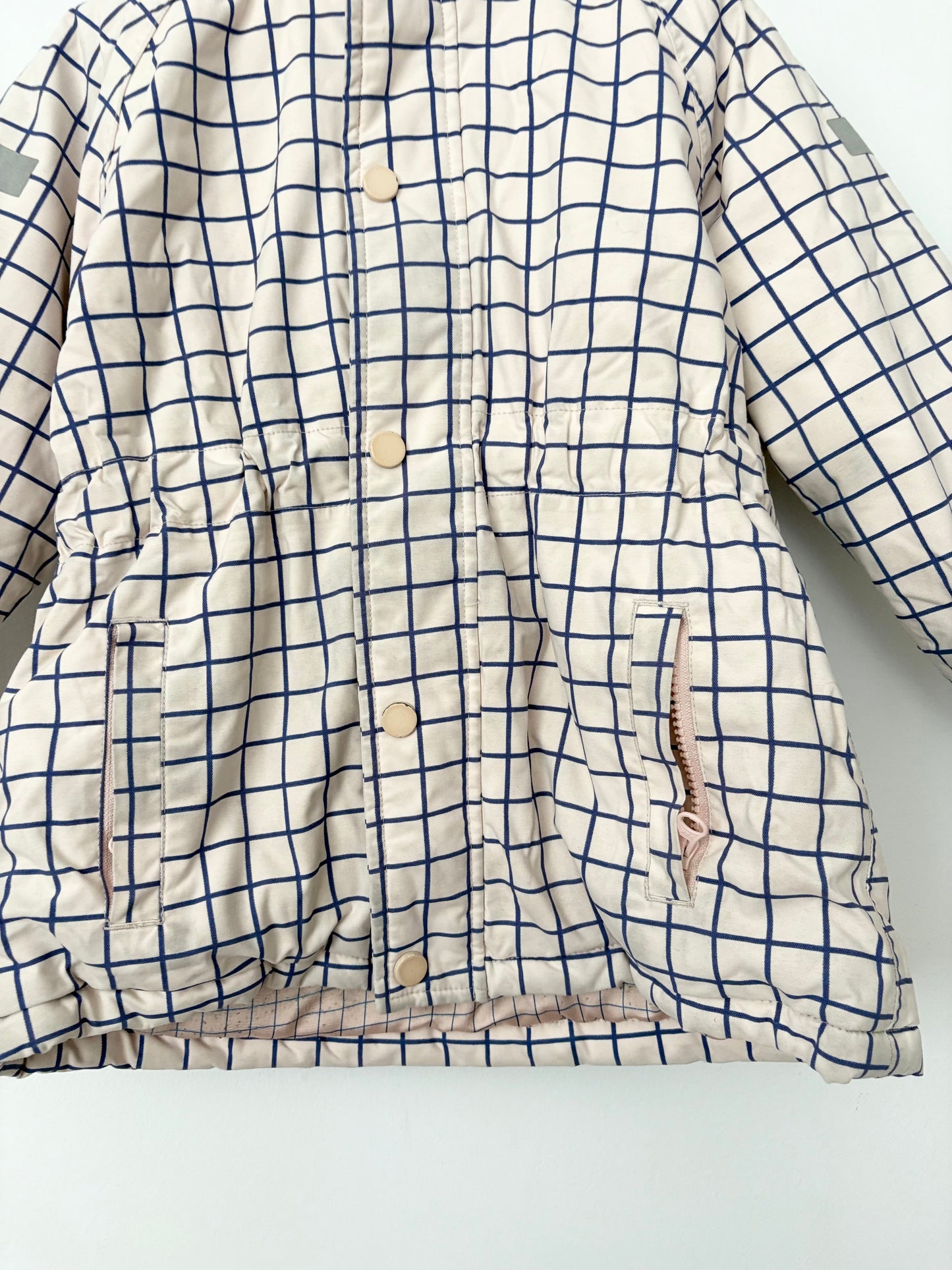 Tiny cottons checkered pink coat 4Y