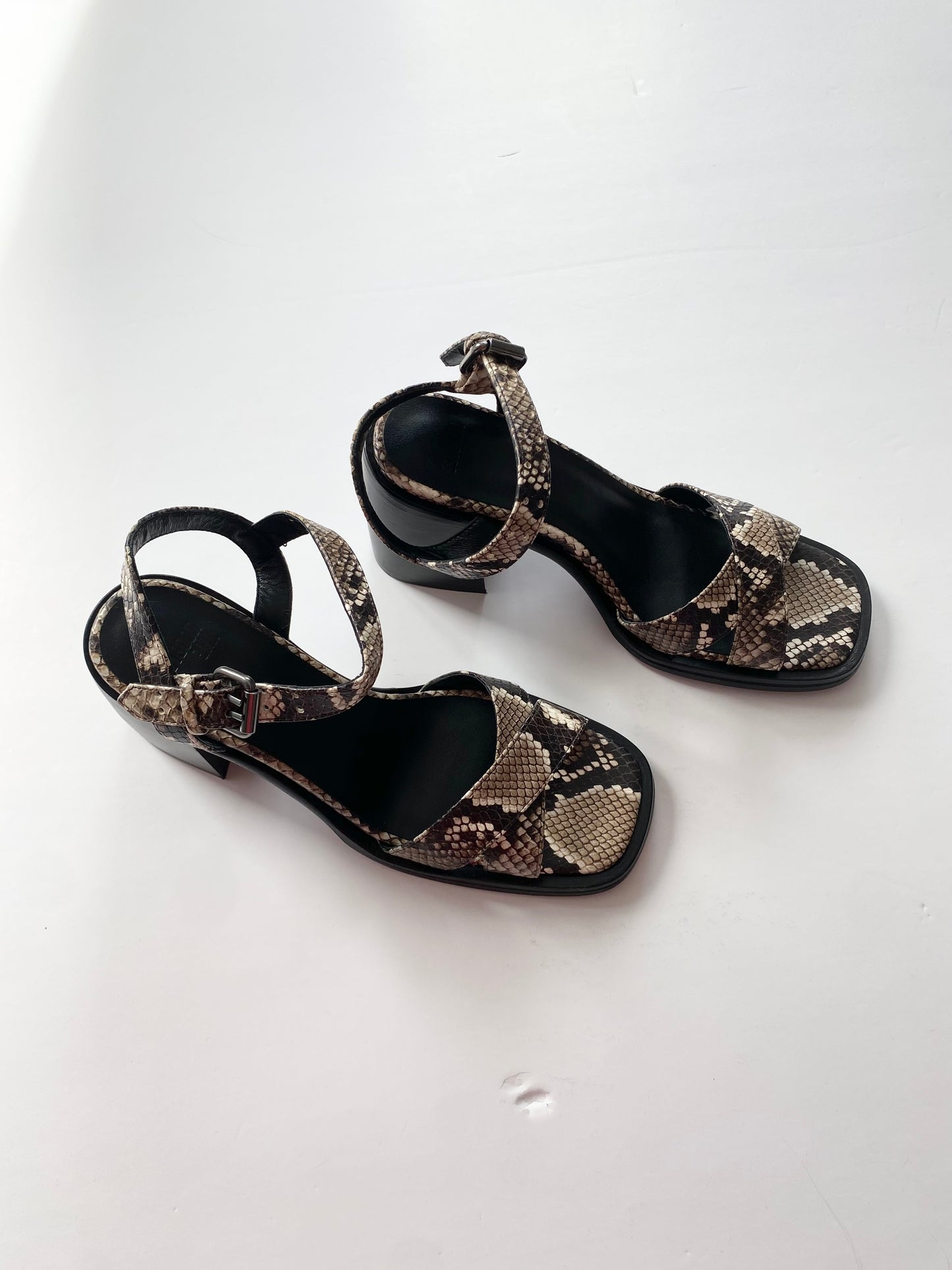 The kooples heel snake leather sandals EUR37