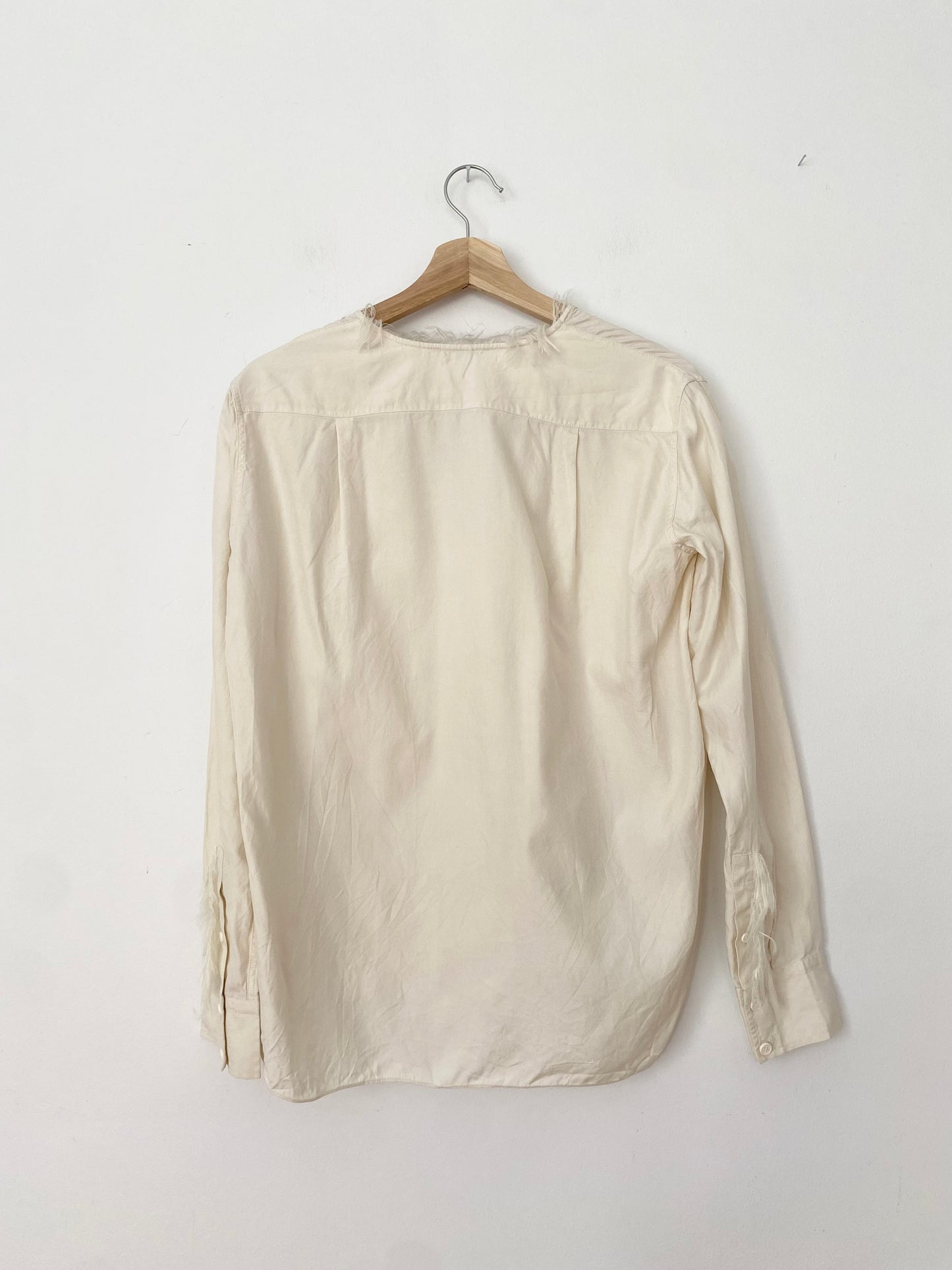Helmut Lang fringe silk blouse Small