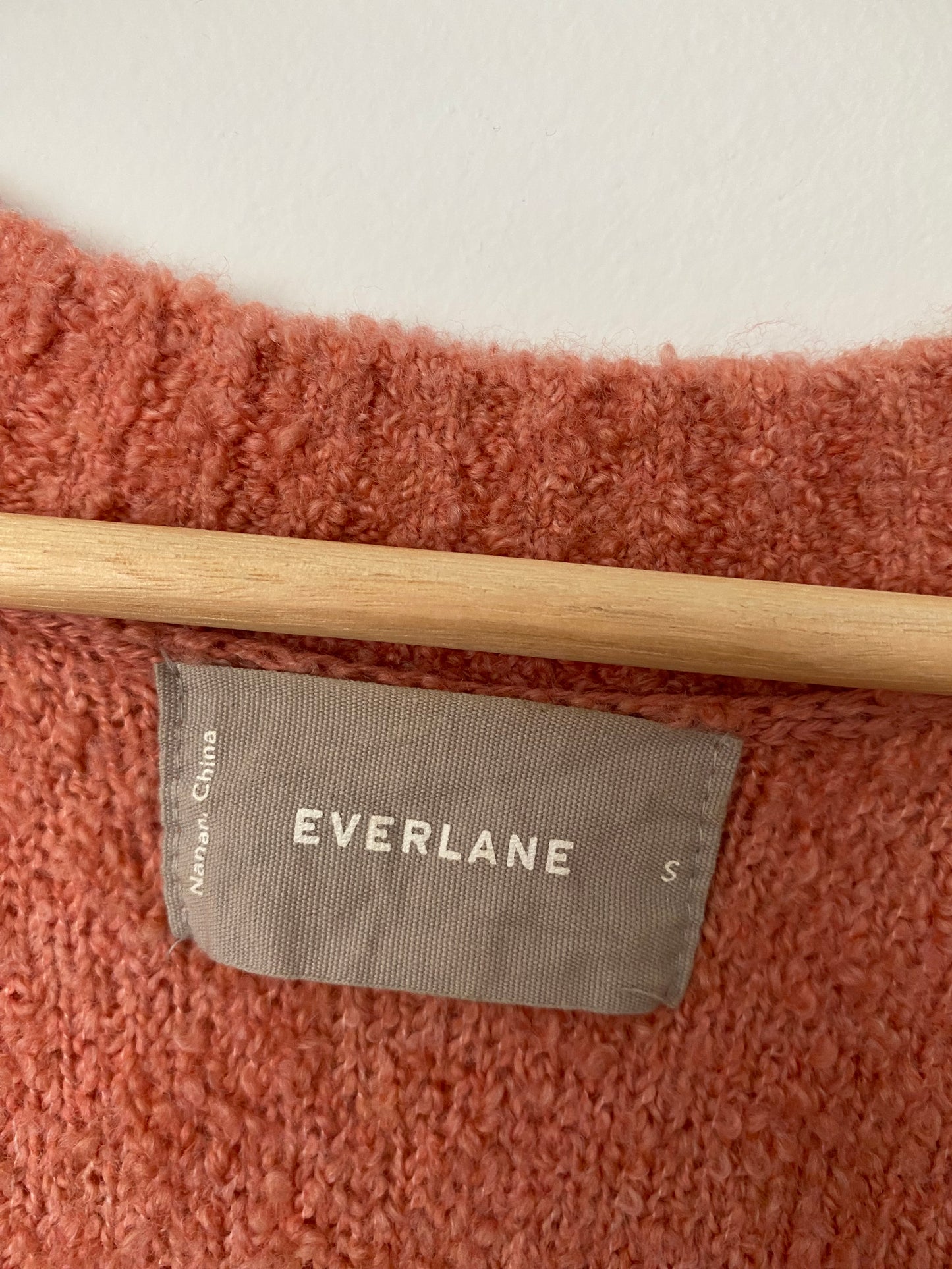 Everlane pink teddy bouclé wool sweater Small
