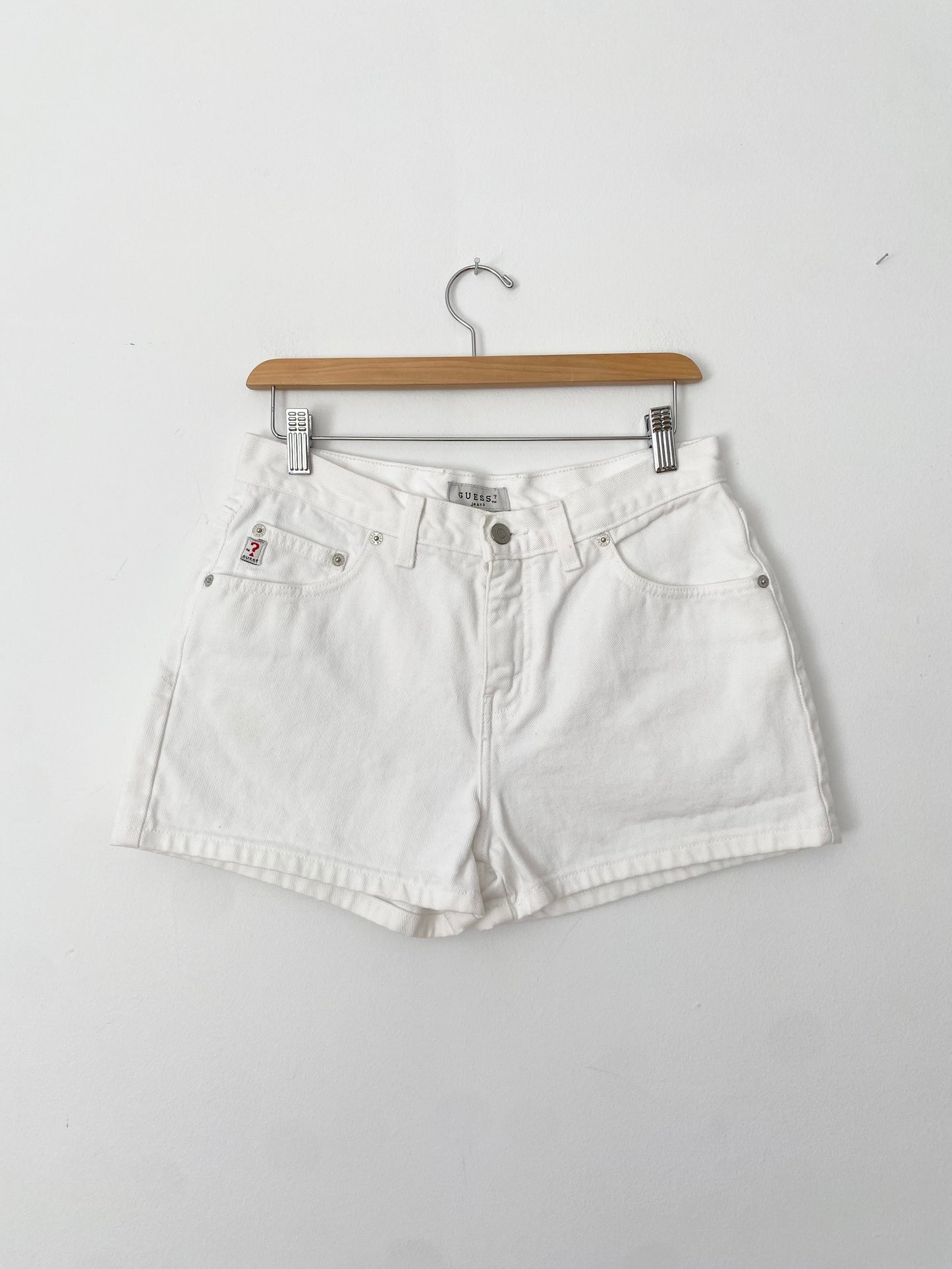 Short en jean blanc Guess vintage W29