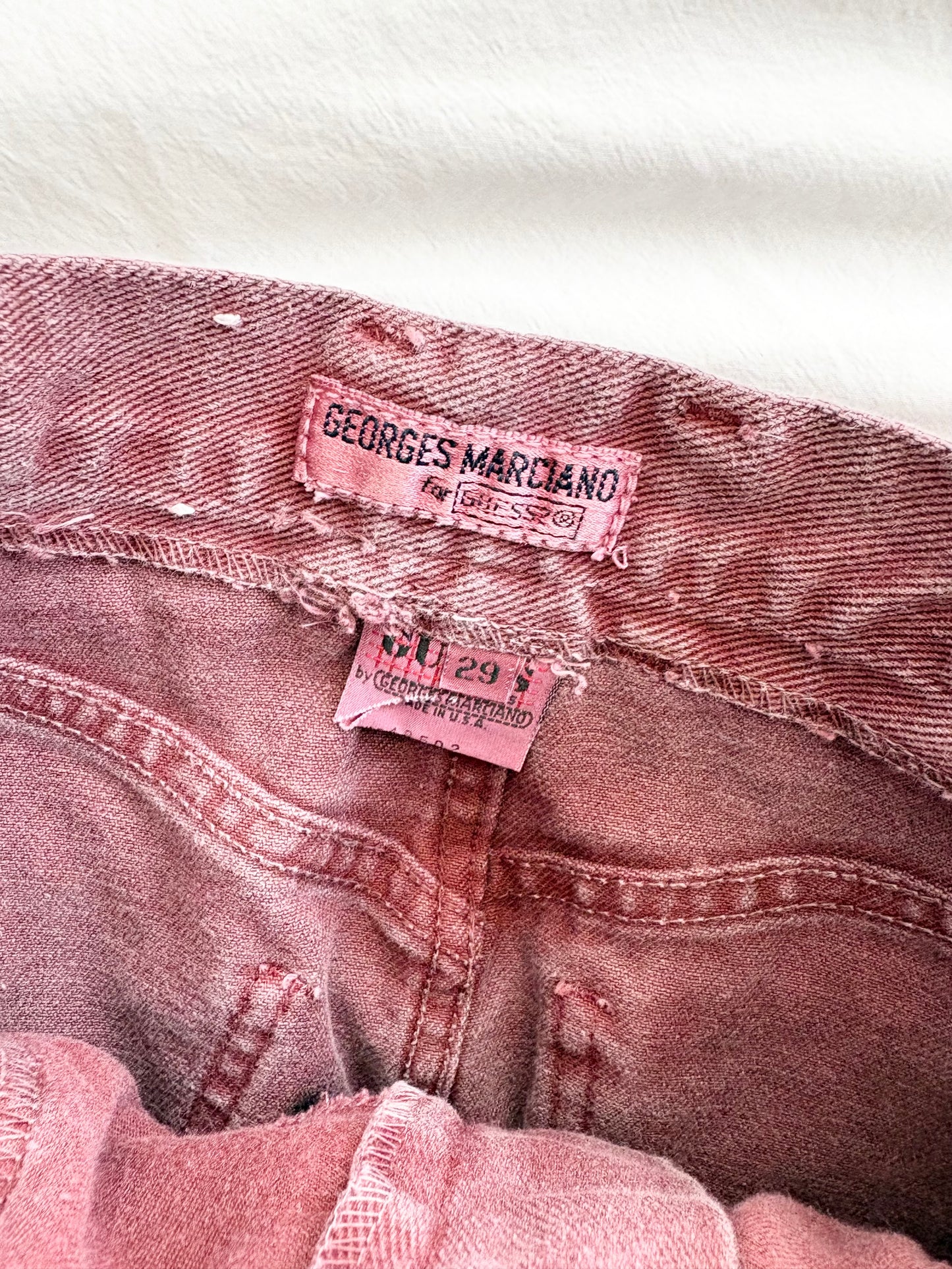 Vintage guess denim mini skirt W24