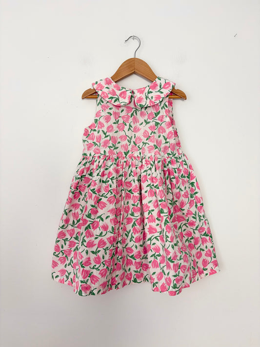 Vintage floral tulip dress 4/5Y