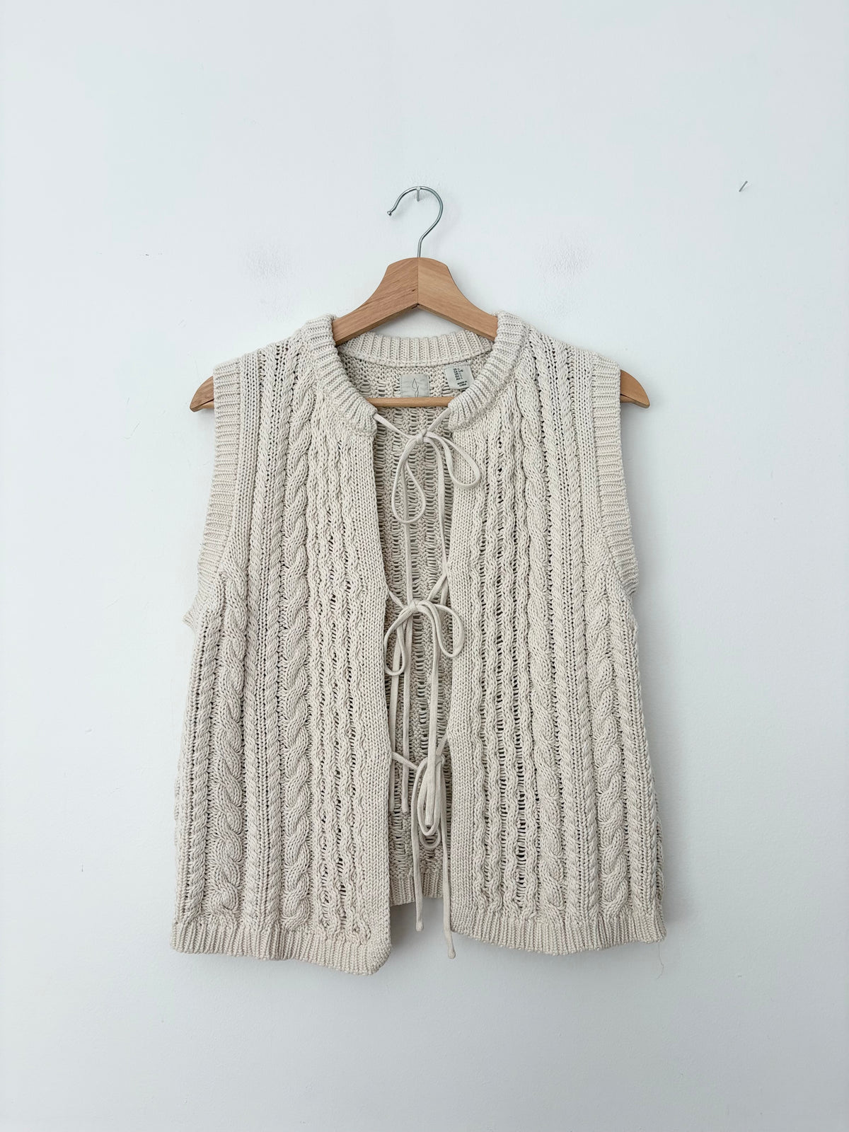 Débardeur en tricot torsadé à nouer devant Joie, taille Large