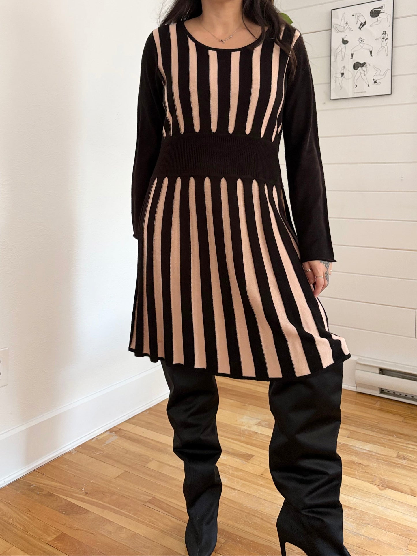 Robe rayée en maille Fenn Wright Manson Studio Y2K, taille XL