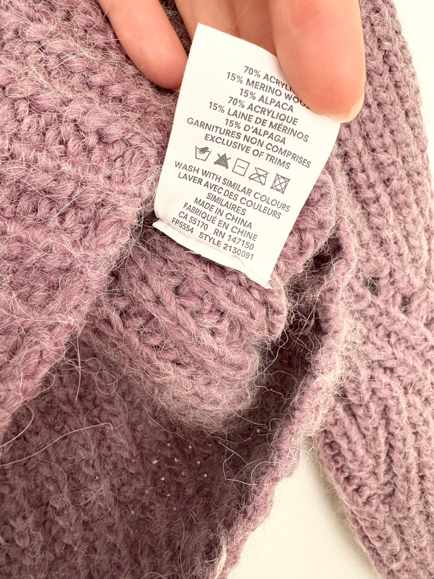 Frank & Oak boxy wool blend sweater Small
