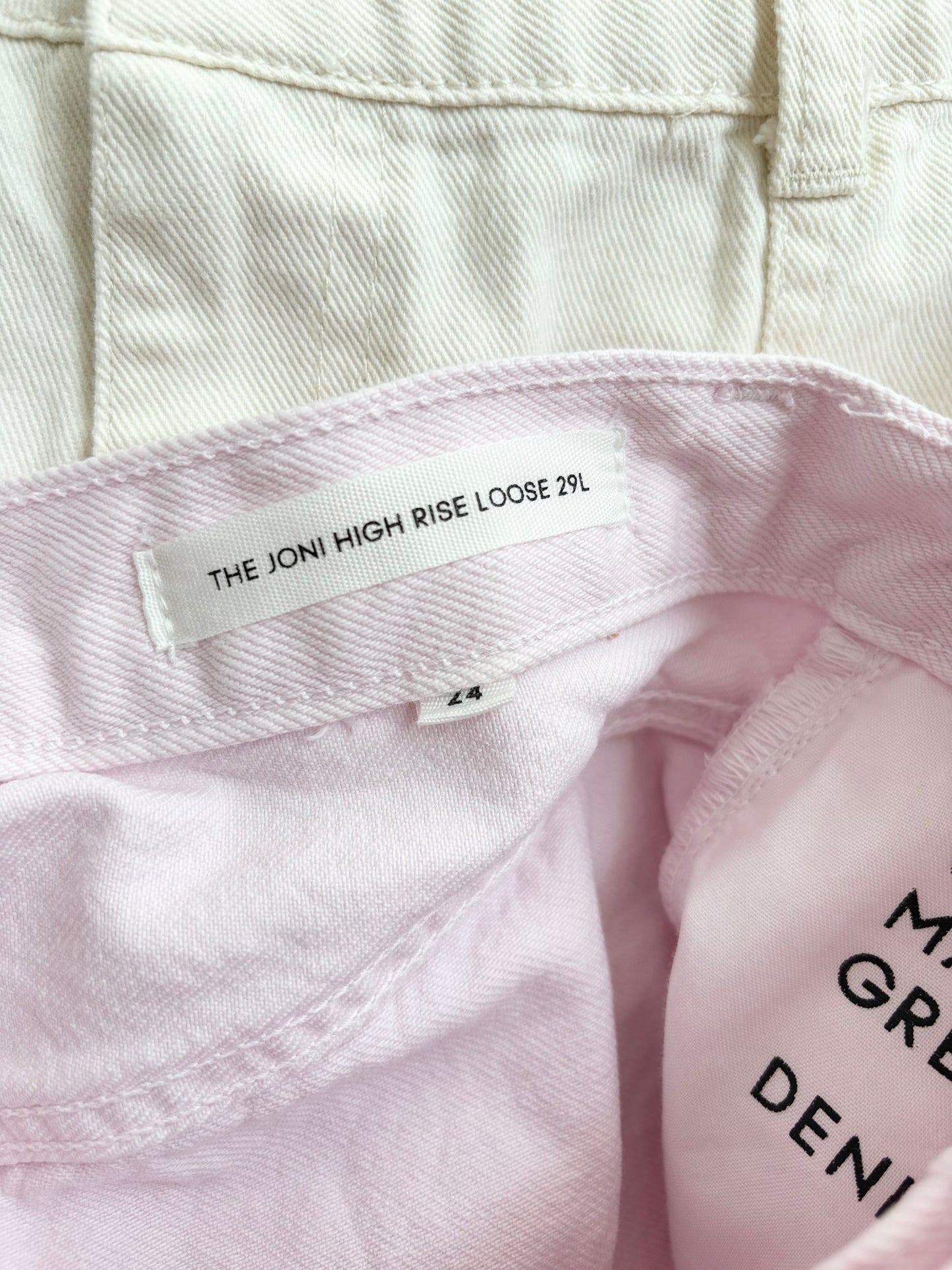 Jean ample taille haute Denim Forum Joni rose, taille 24