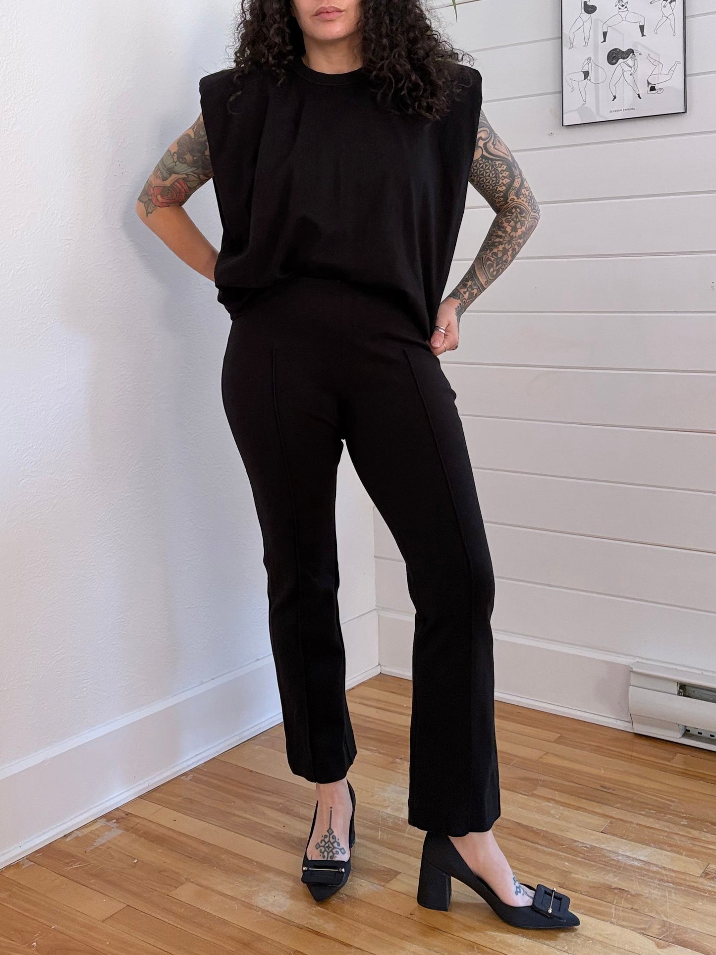 Pantalon évasé Everlane The Dream Kick, taille M 