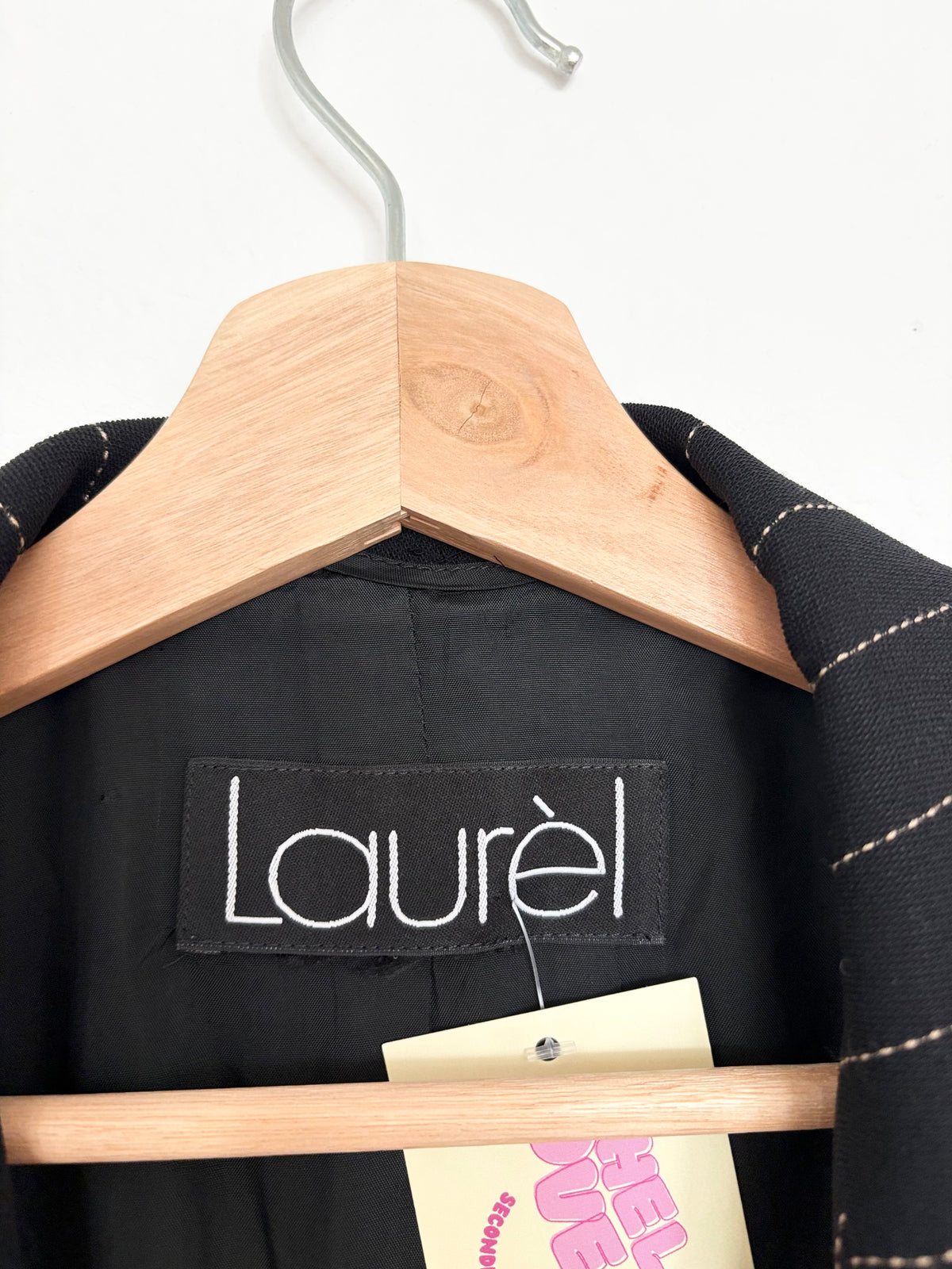 Blazer vintage Laurel en laine à fines rayures Taille M