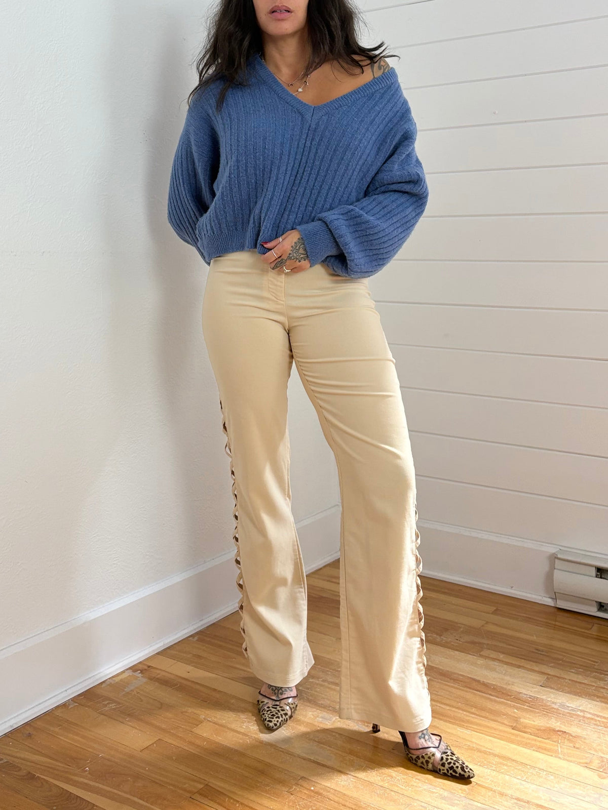 Pull en maille mélangée mohair FRNCH Paris la petite maille M/L