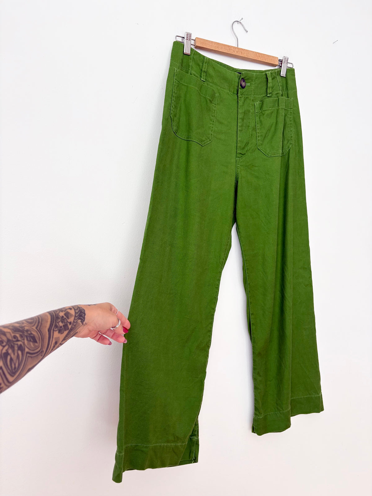 Pantalon Colette Maeve en lin vert T36/38
