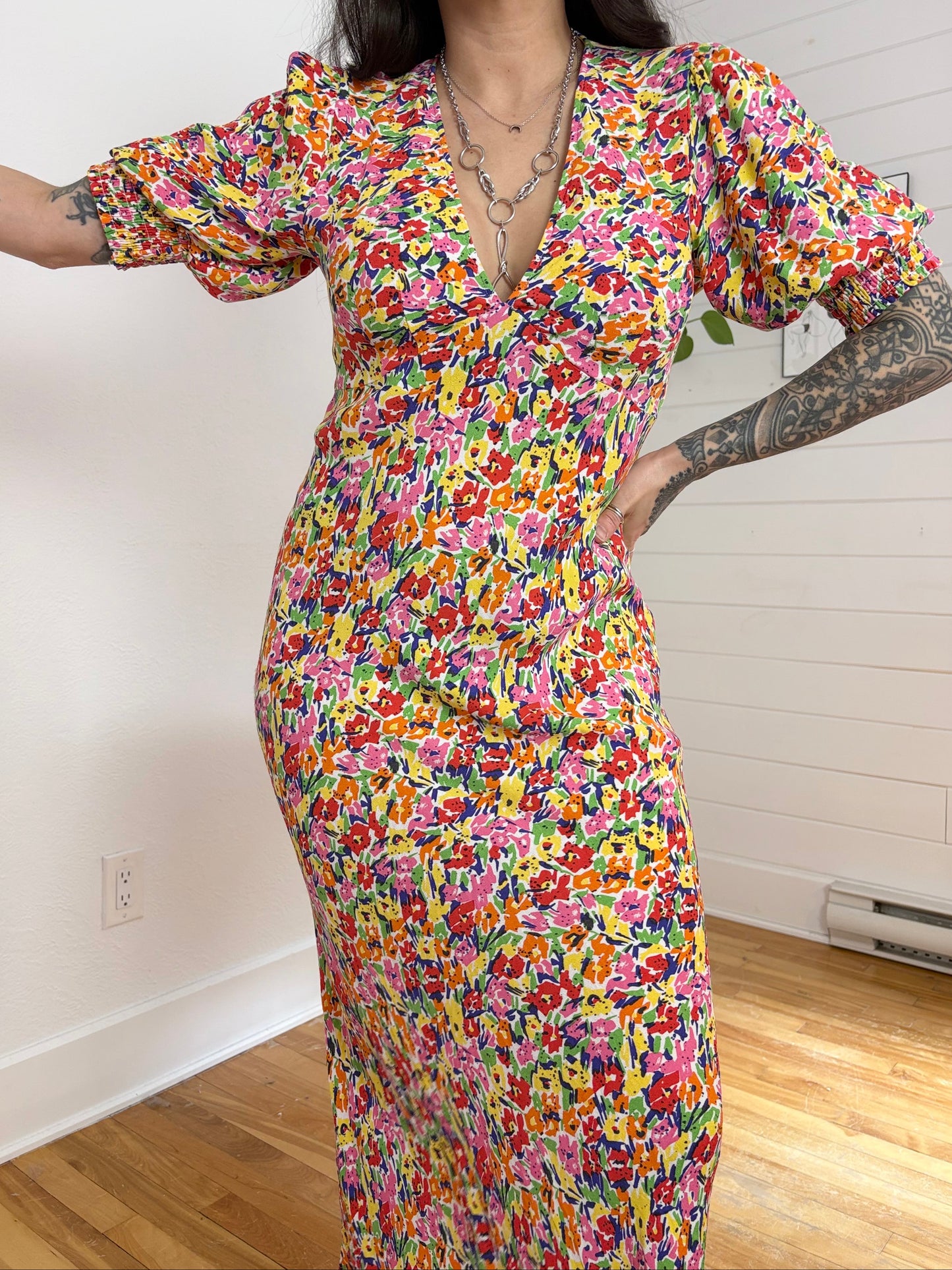 RIXO X Target floral maxi dress Medium