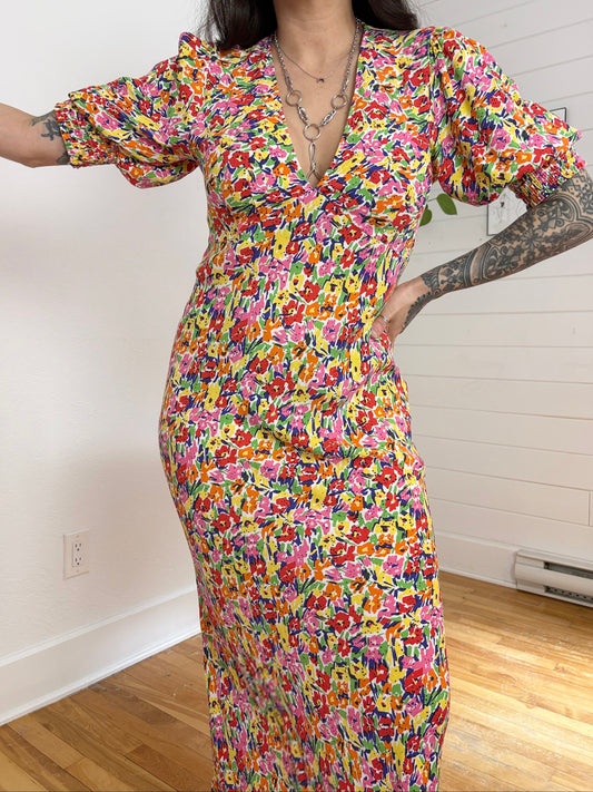 RIXO X Target floral maxi dress Medium