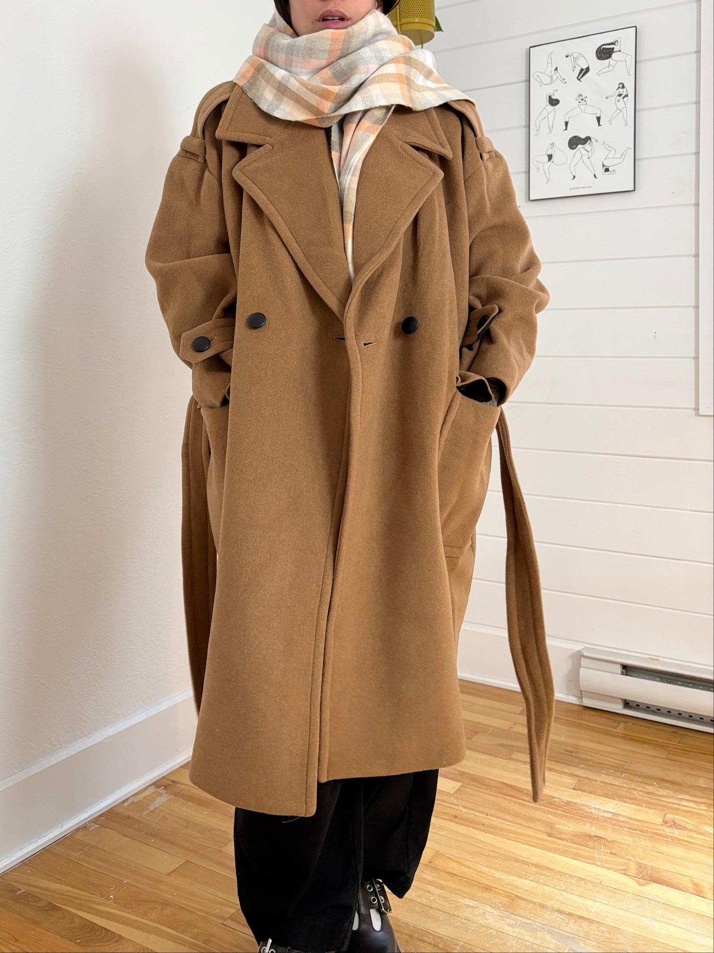 Topshop plaid fringe scarf