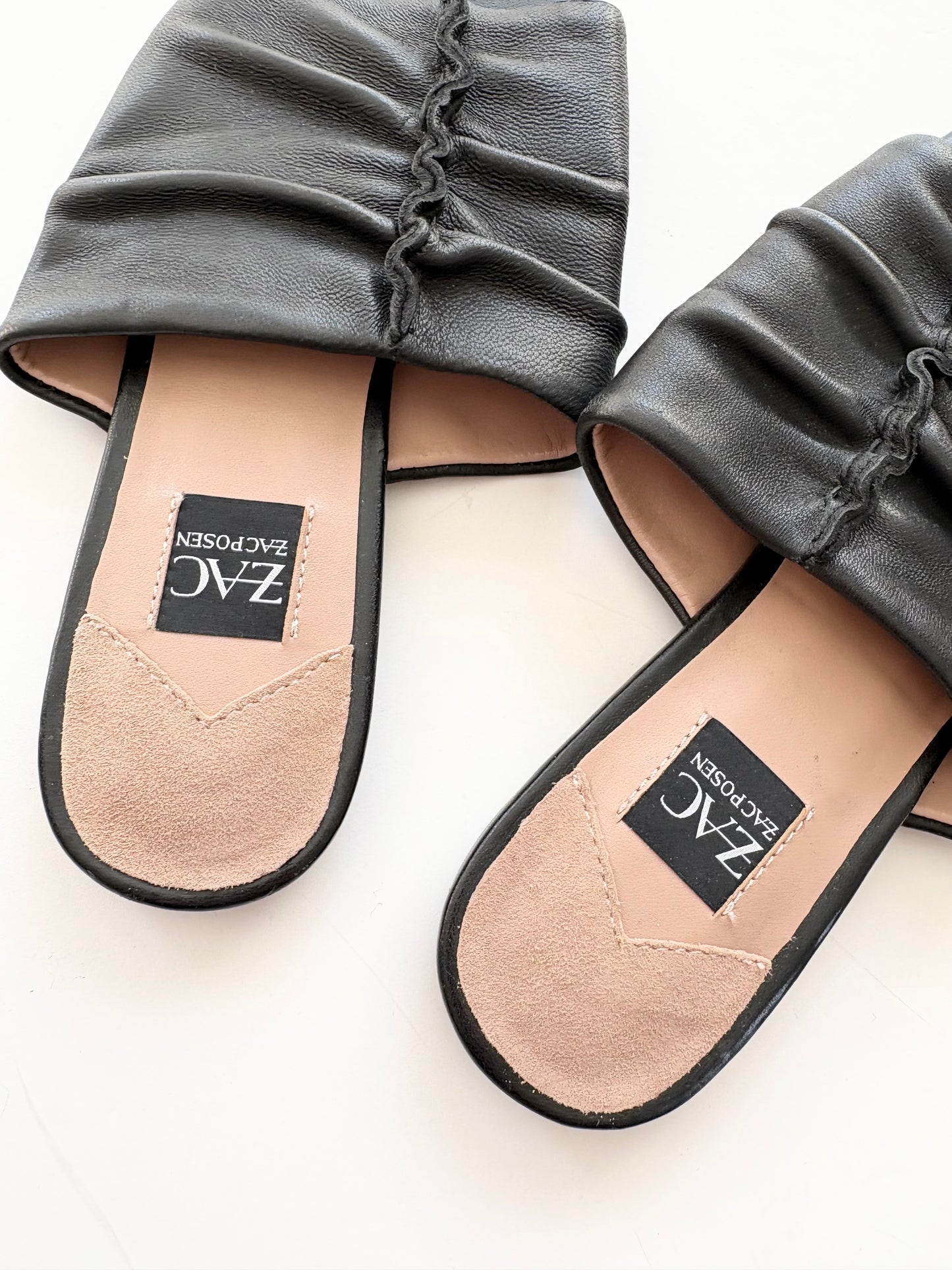 Zac Posen Yana ballerines en cuir noir US6