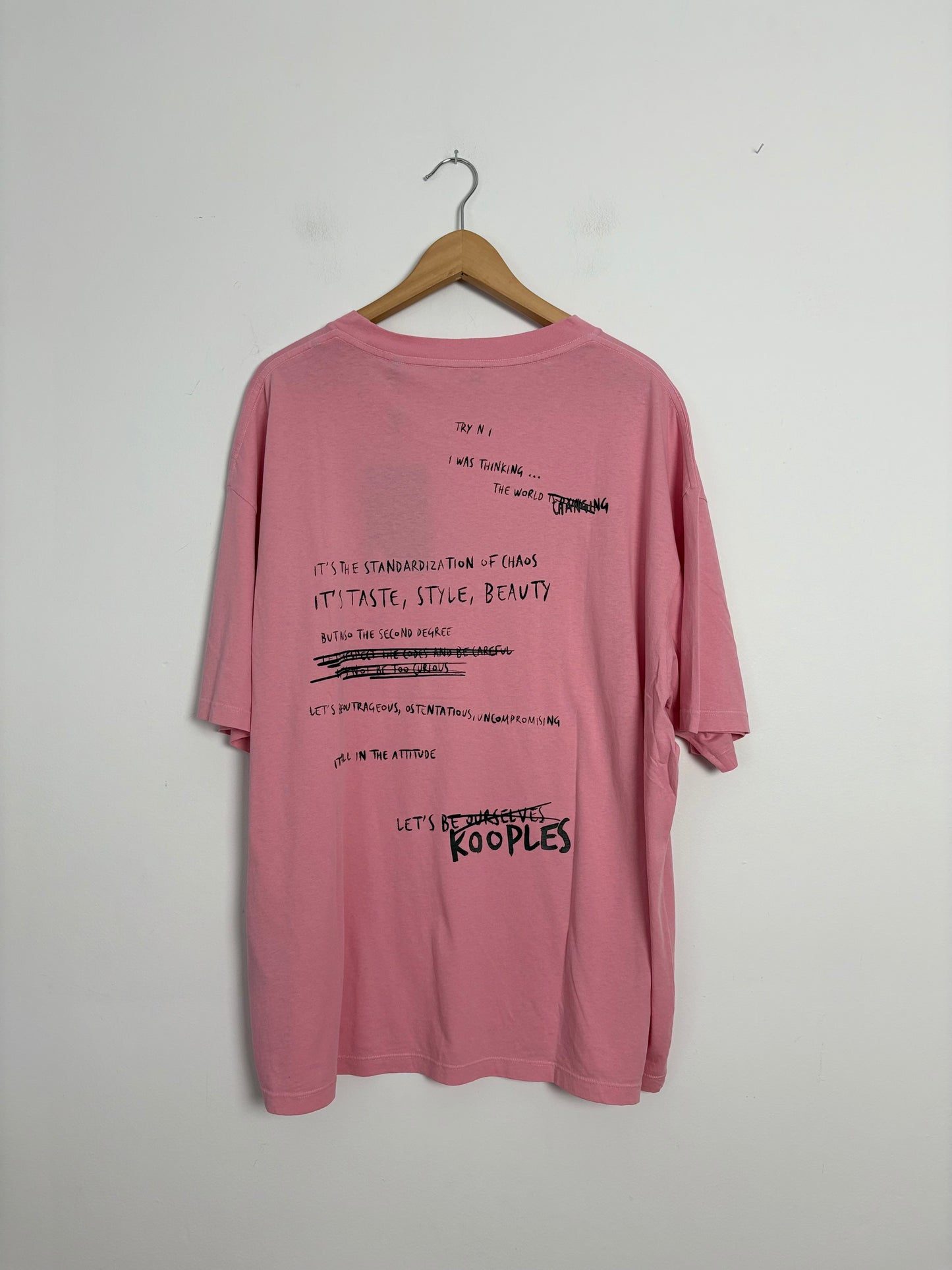 The kooples pink cotton printed T shirt XL/XXL