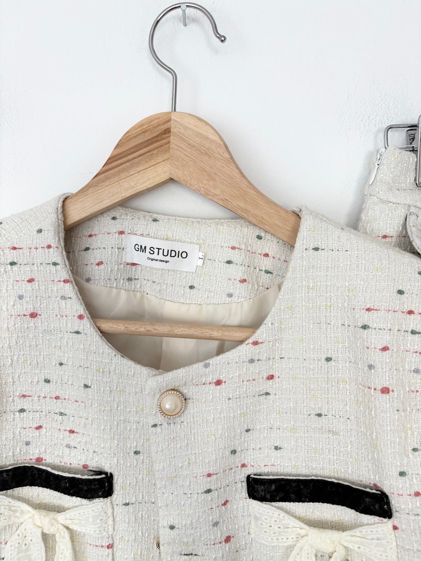 GM Studio tweed skort & blazer set S/M