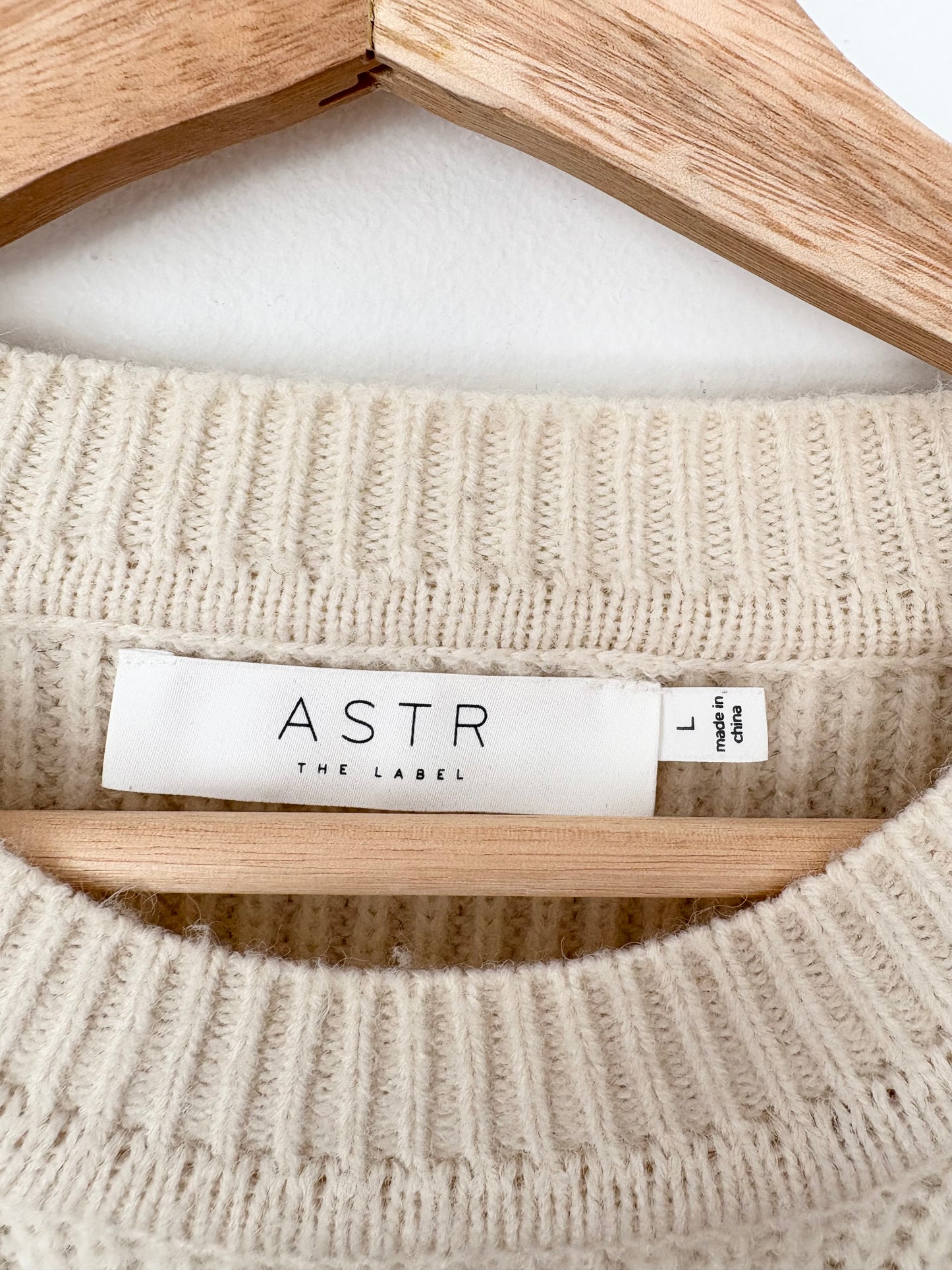ASTR The label barrel sleeve knit sweater Large