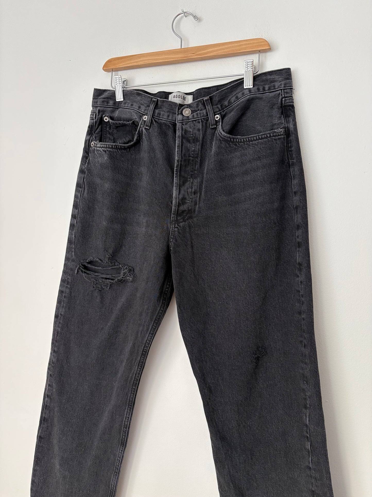 Agolde black 90s crop denim W30/31