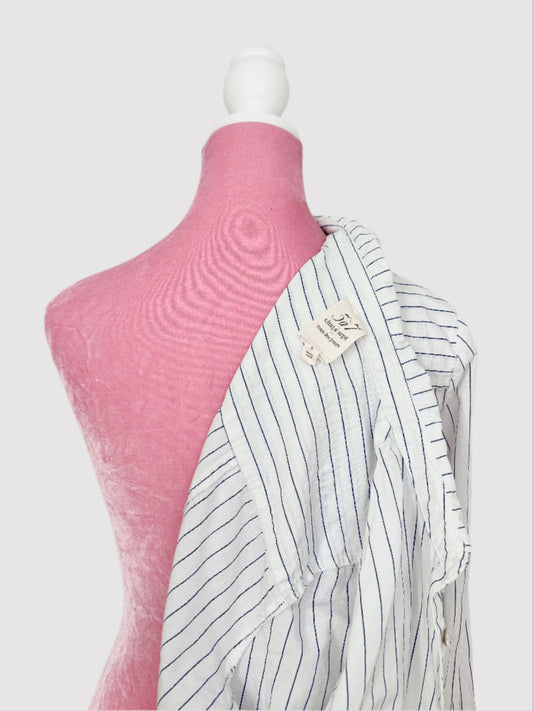 Cinq a sept Marisol cinched waist striped shirt Small