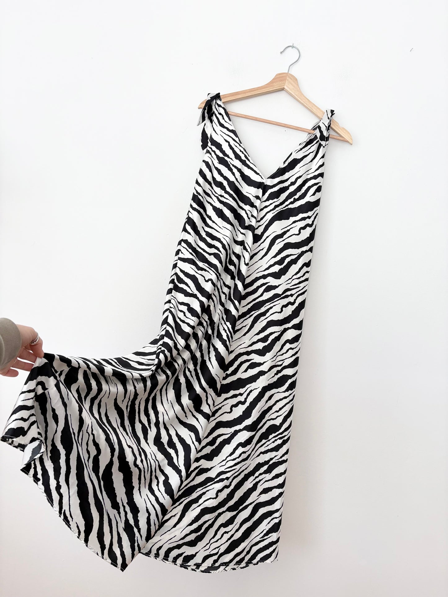 Vintage Bob Mackie zebra midi dress S/M
