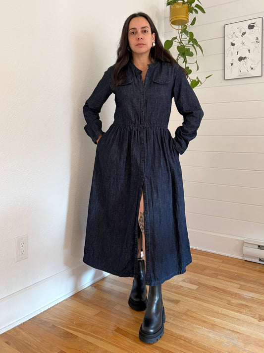 Ines de la Fressange X Uniqlo denim maxi dress Medium